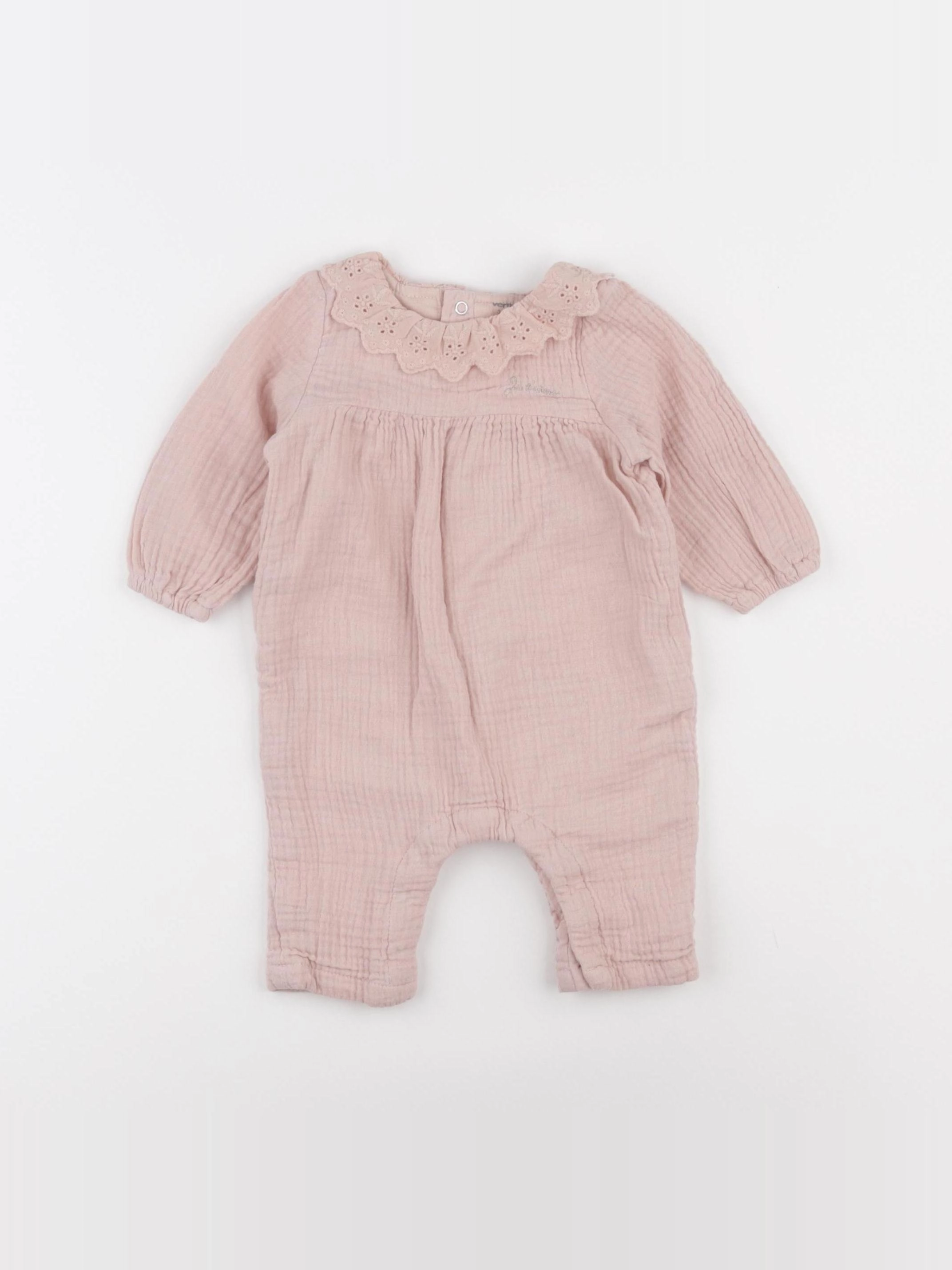 Vertbaudet - combinaison rose - 3 mois