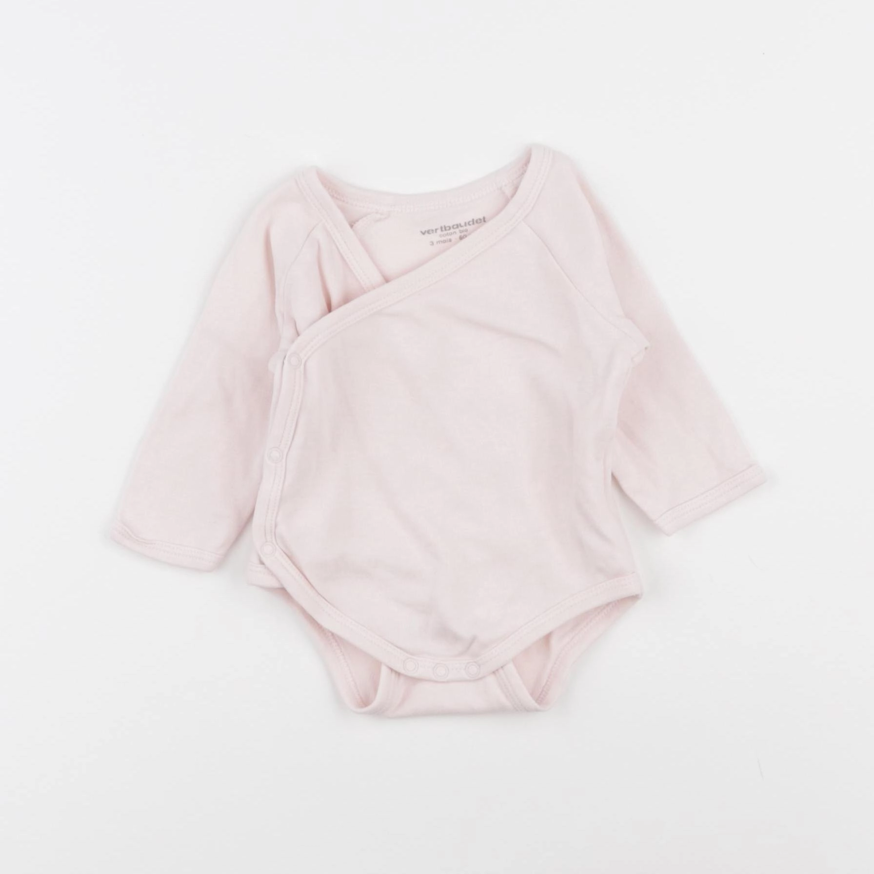 Vertbaudet - body rose - 3 mois