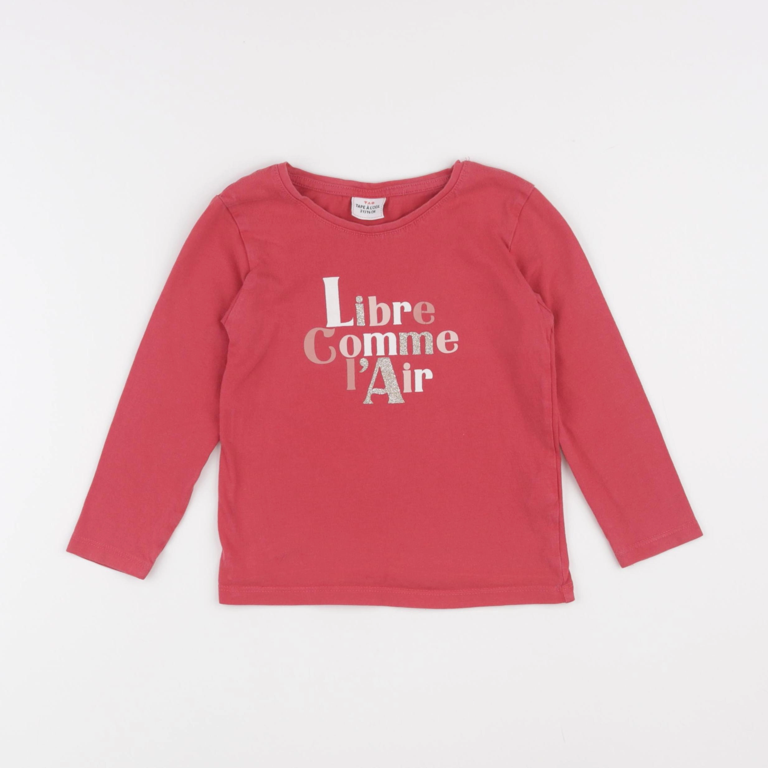 Tape à l'oeil - tee-shirt rouge - 3 ans