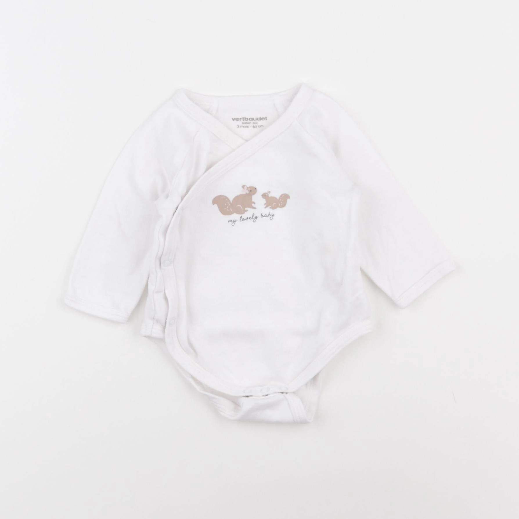 Vertbaudet - body blanc - 3 mois