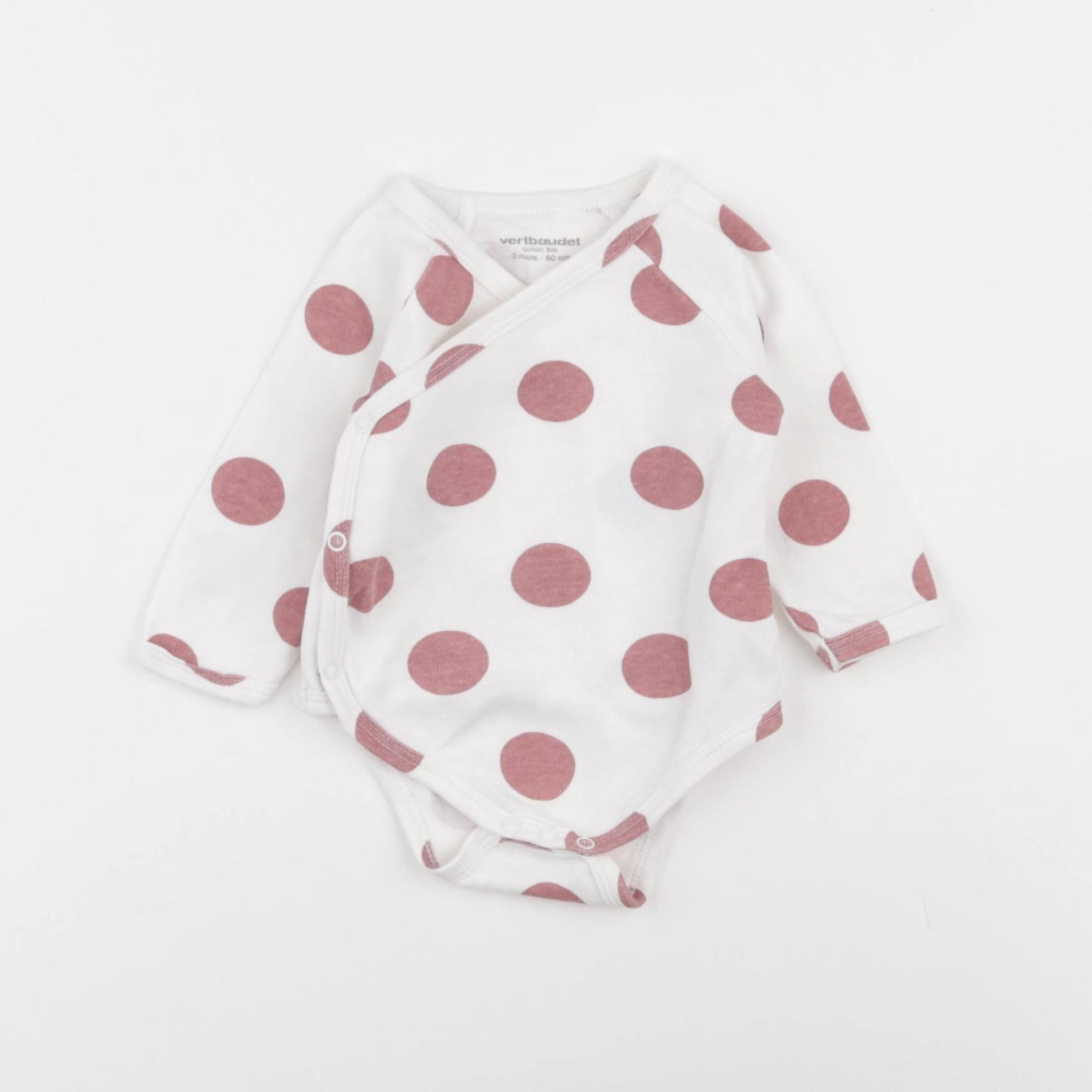 Vertbaudet - body rose - 3 mois