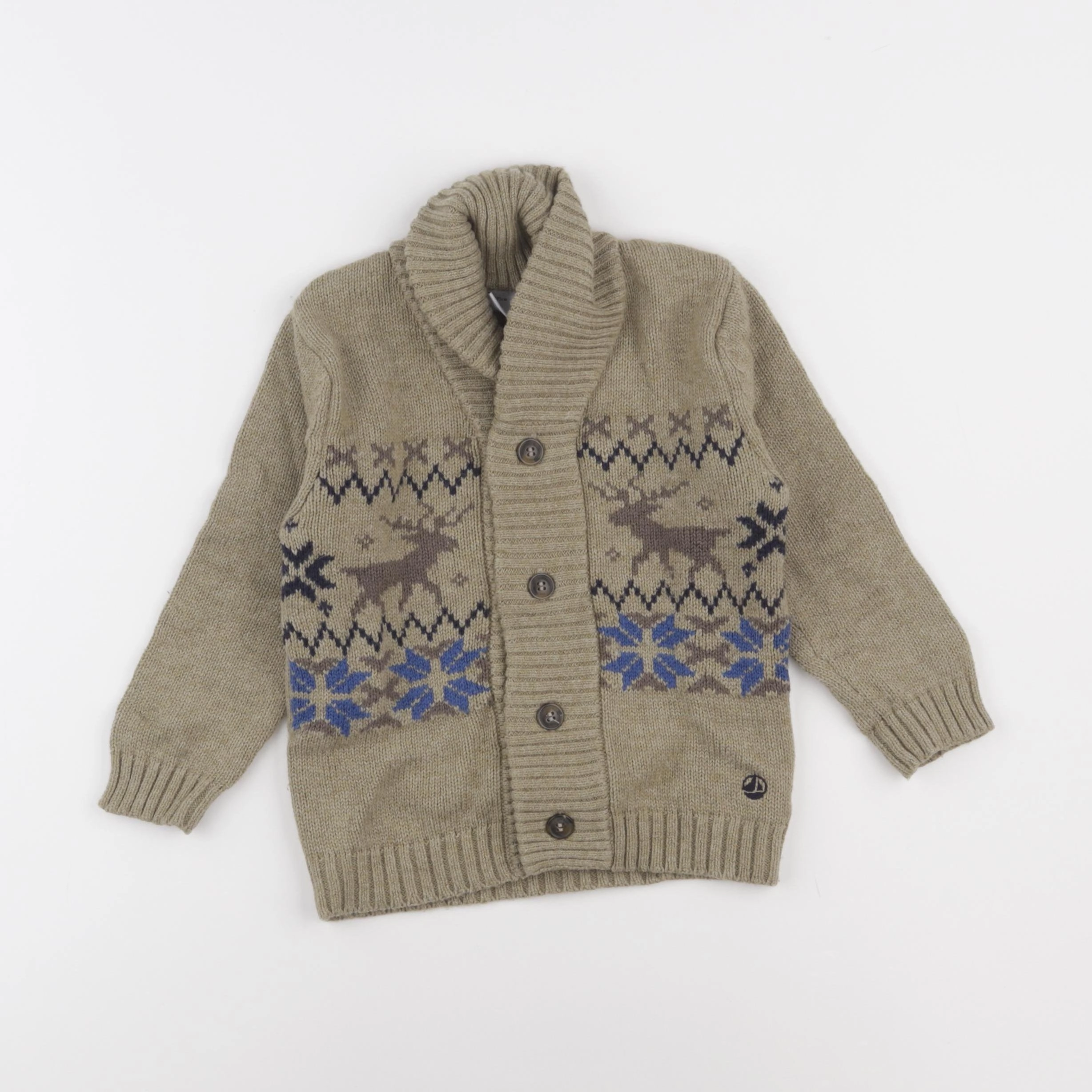 Petit Bateau - gilet vert - 3 ans