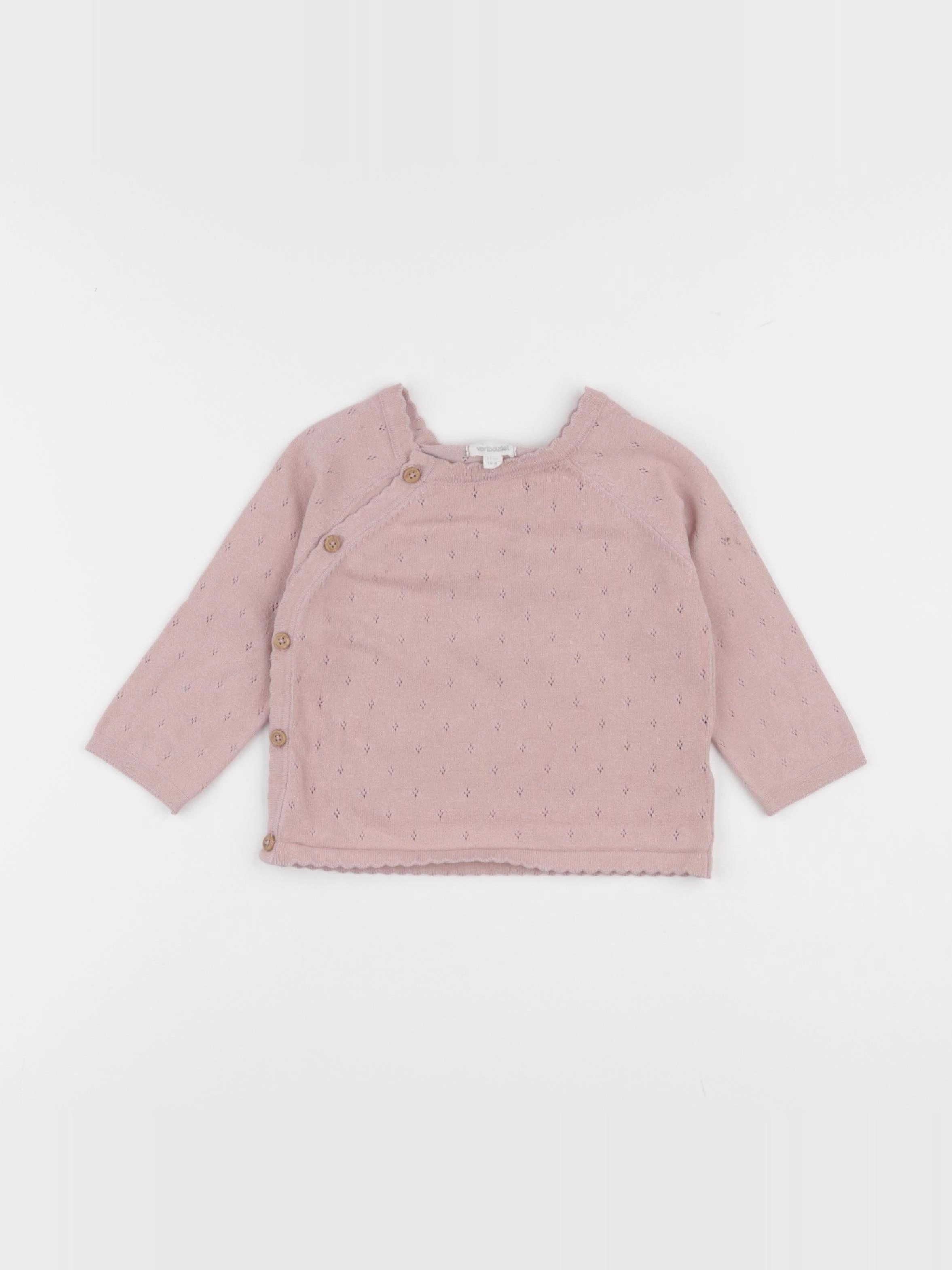 Vertbaudet - pull rose - 18 mois