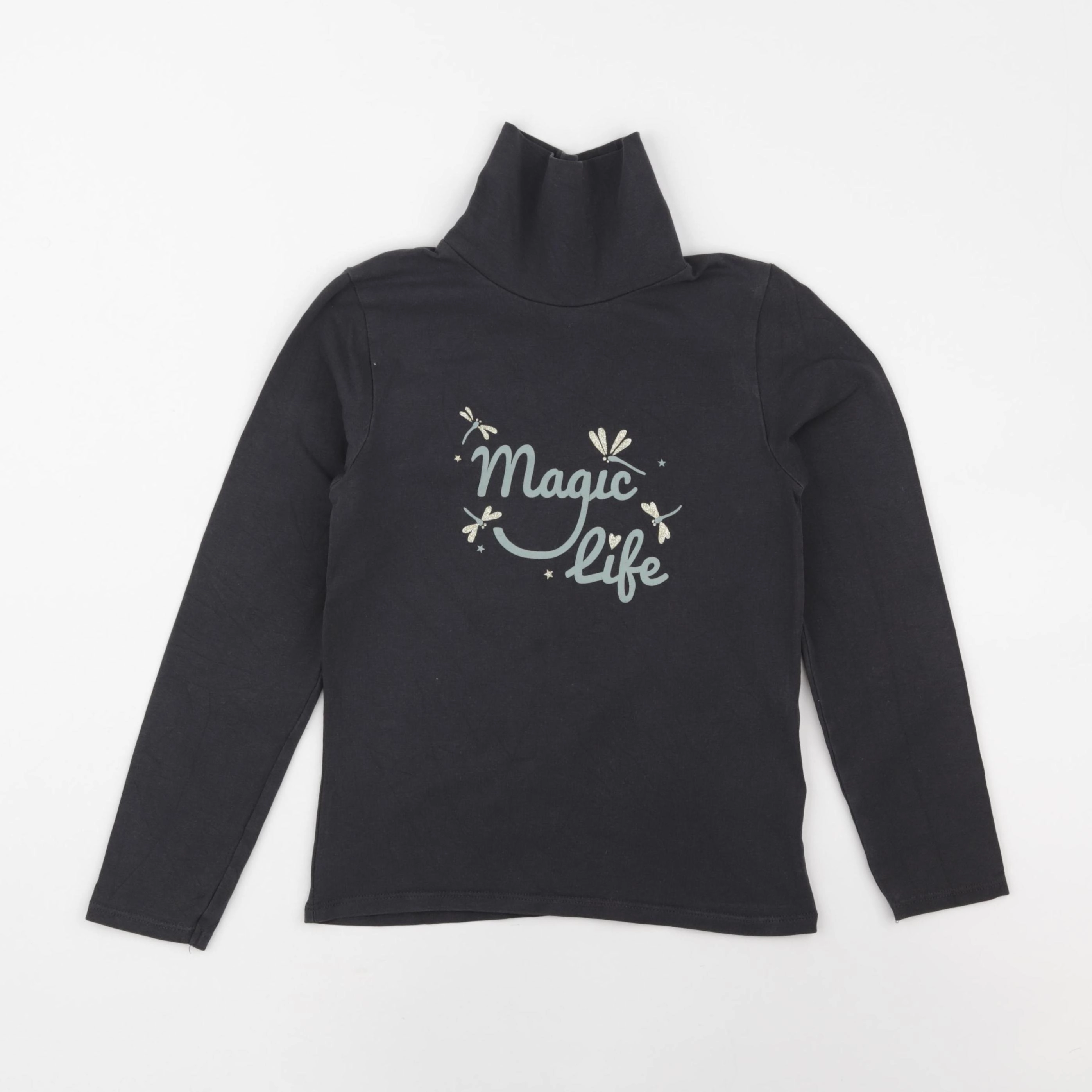 Vertbaudet - sous-pull gris - 8 ans
