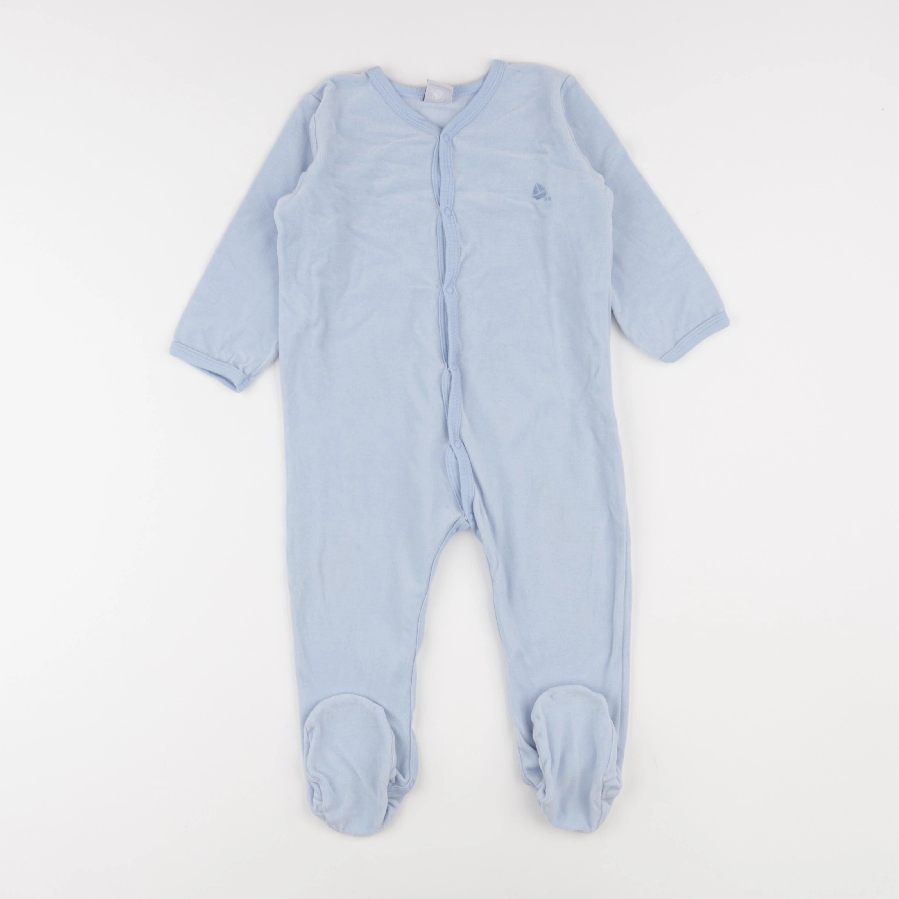 Petit Bateau - pyjama velours bleu - 24 mois