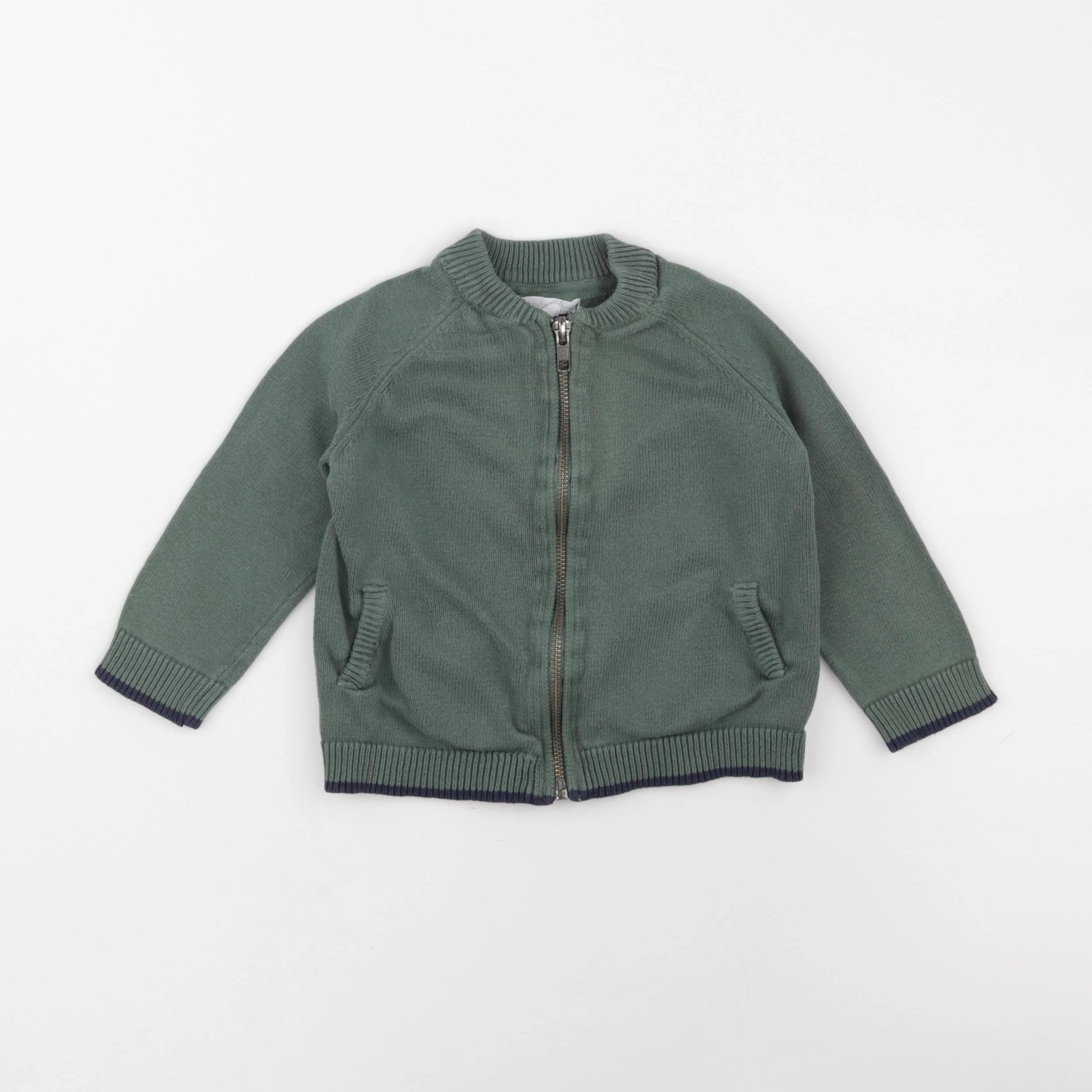 Vertbaudet - gilet vert - 2 ans