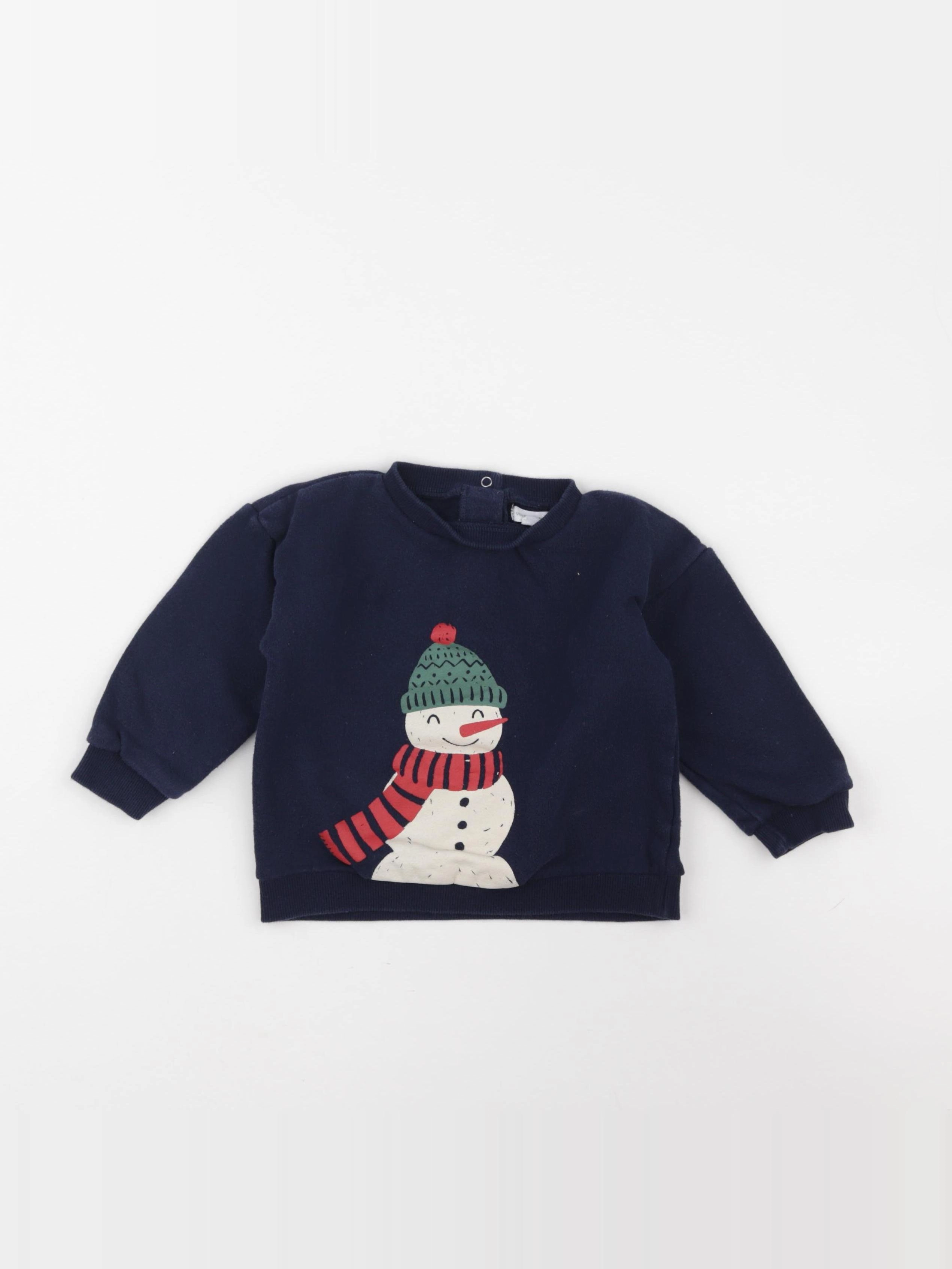 Vertbaudet - sweat bleu - 24 mois