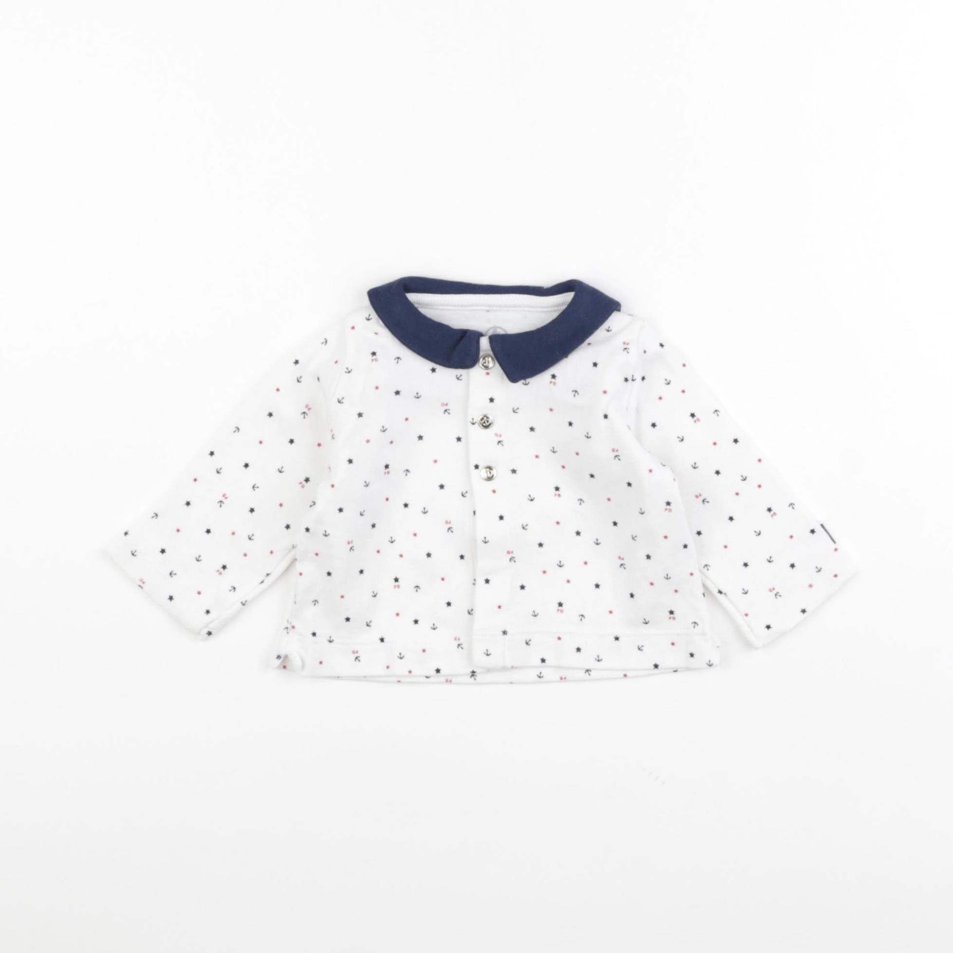 Petit Bateau - tee-shirt bleu - 3 mois