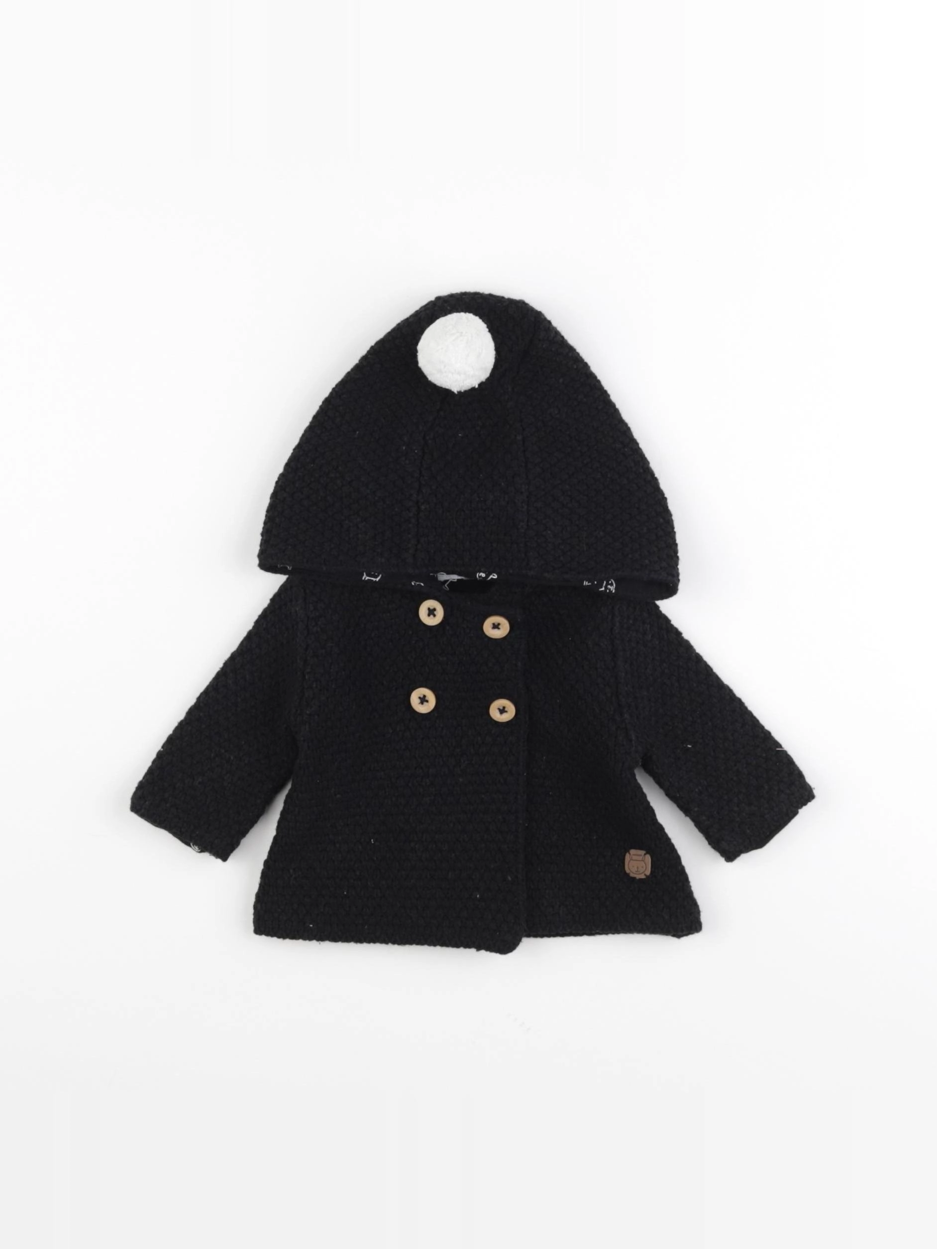 Vertbaudet - veste doublé noir - 1 mois