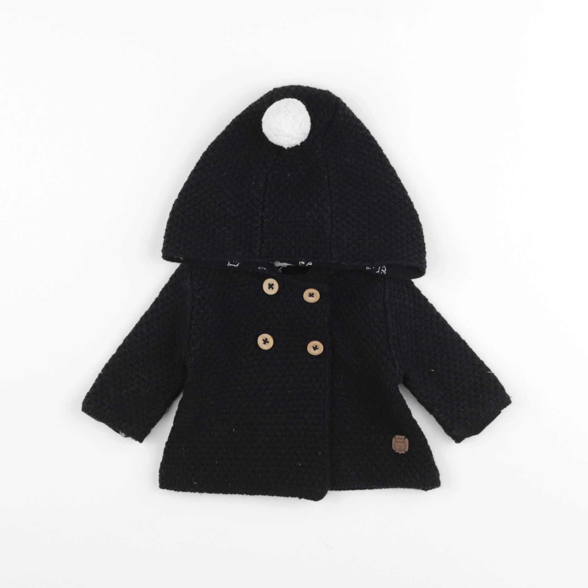 Vertbaudet - veste doublé noir - 1 mois