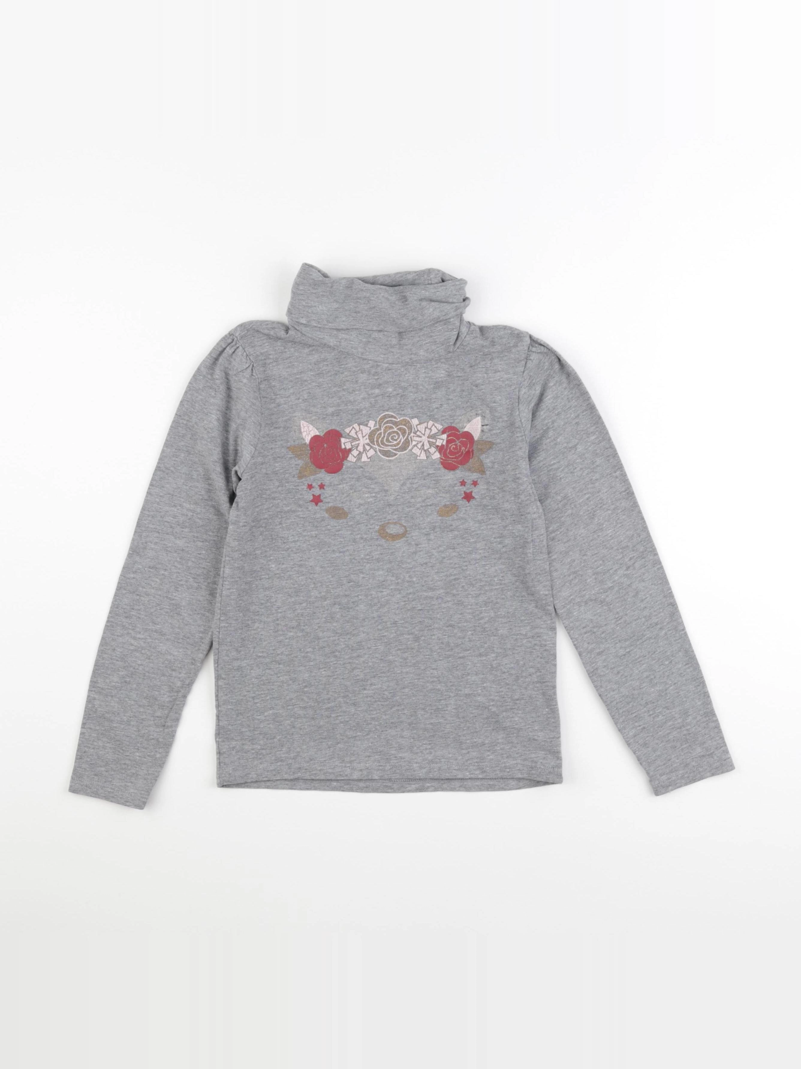 Vertbaudet - sous-pull gris - 10 ans