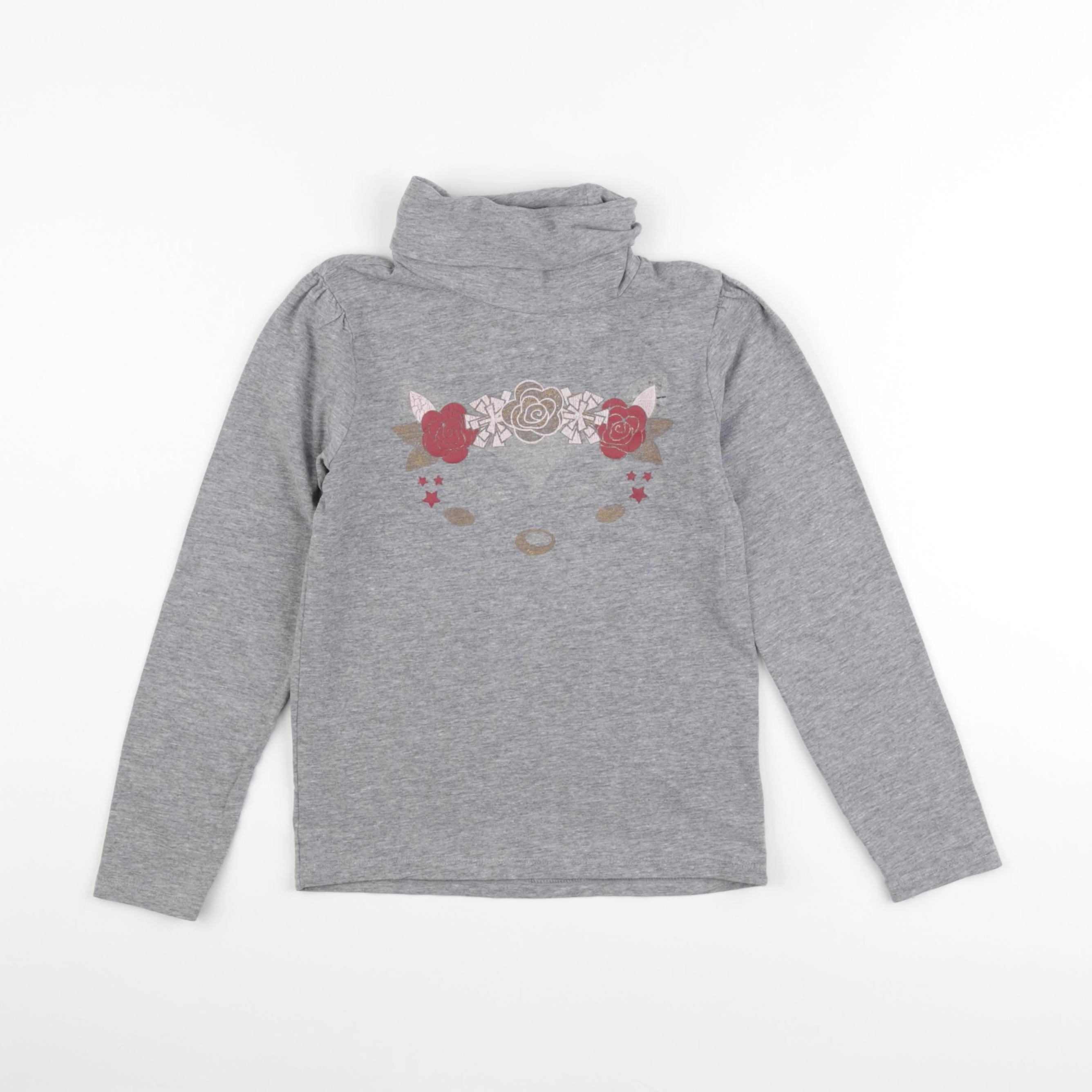 Vertbaudet - sous-pull gris - 10 ans
