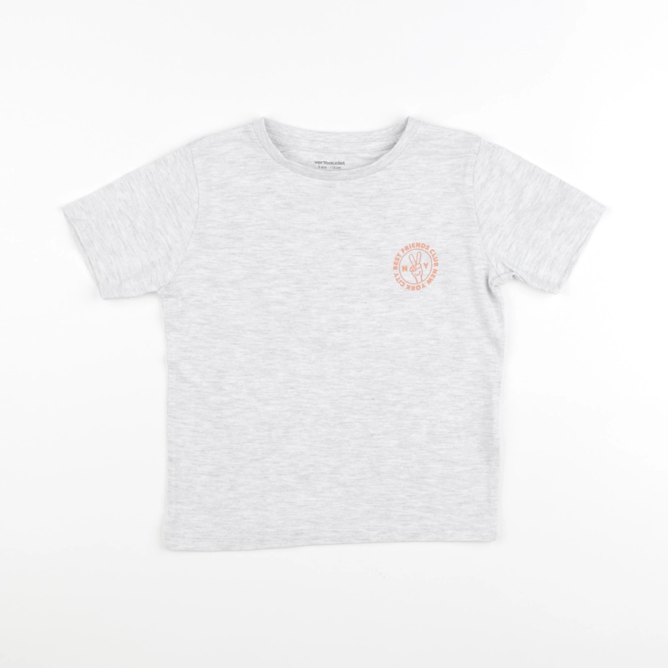 Vertbaudet - tee-shirt gris - 5 ans