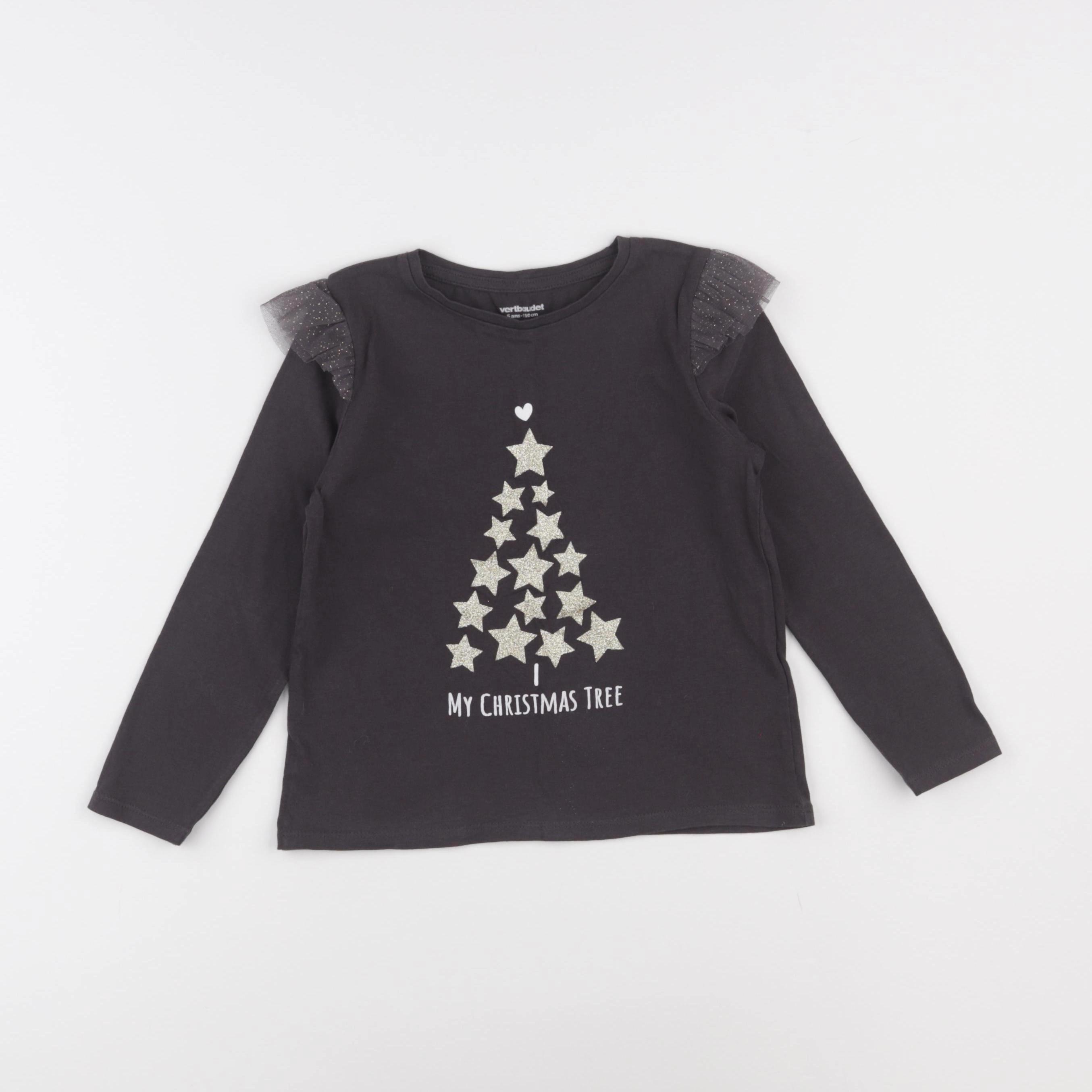 Vertbaudet - tee-shirt taupe - 5 ans