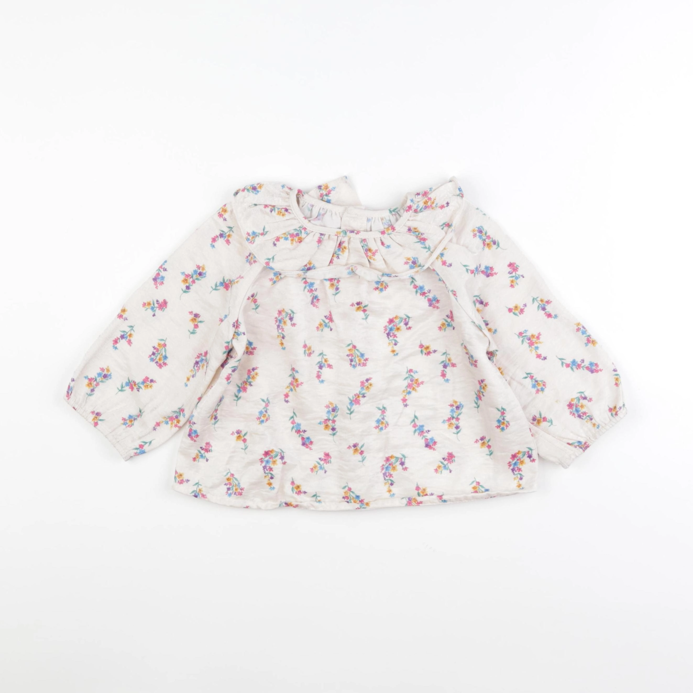 Zara - blouse argent, blanc - 18/24 mois