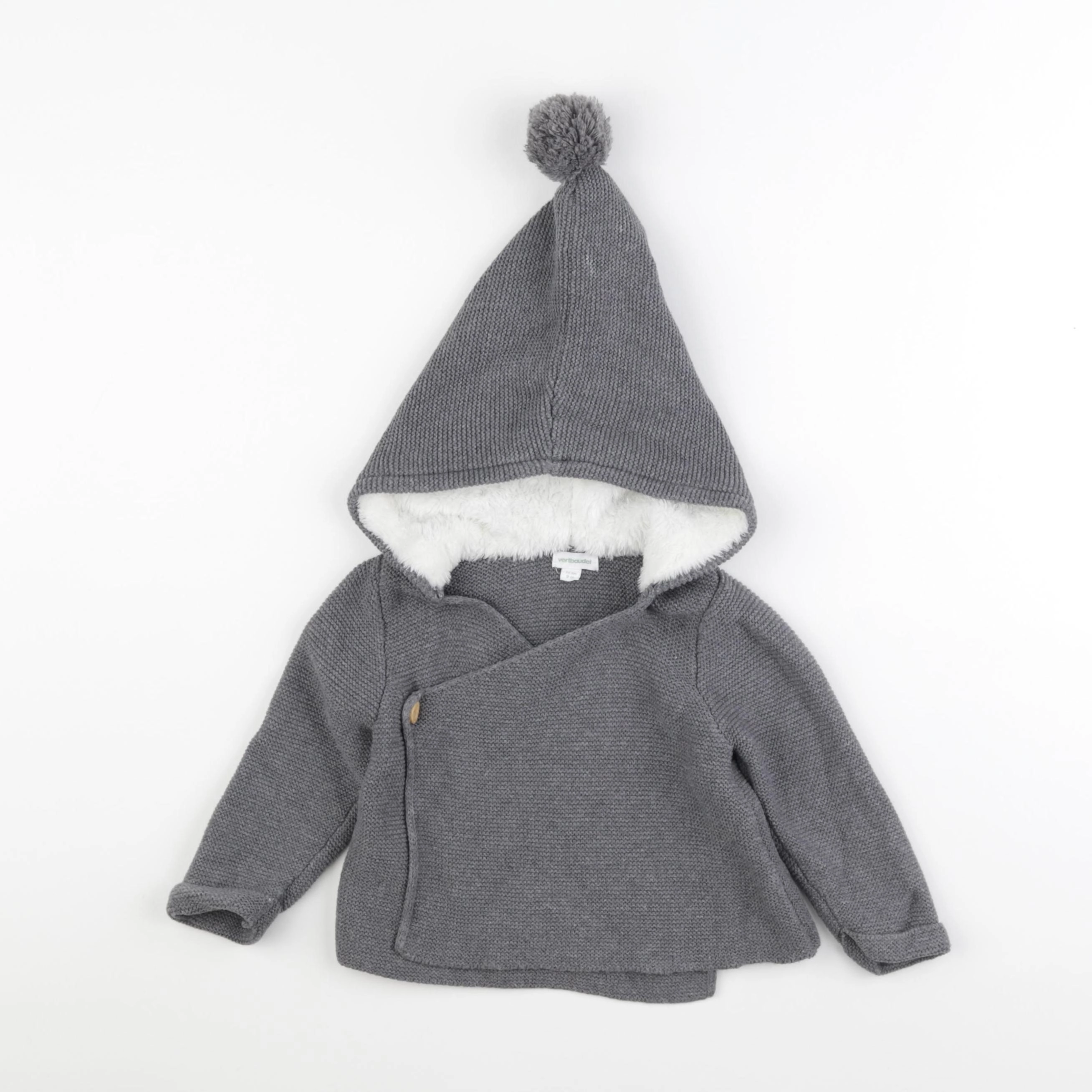 Vertbaudet - gilet gris - 9 mois