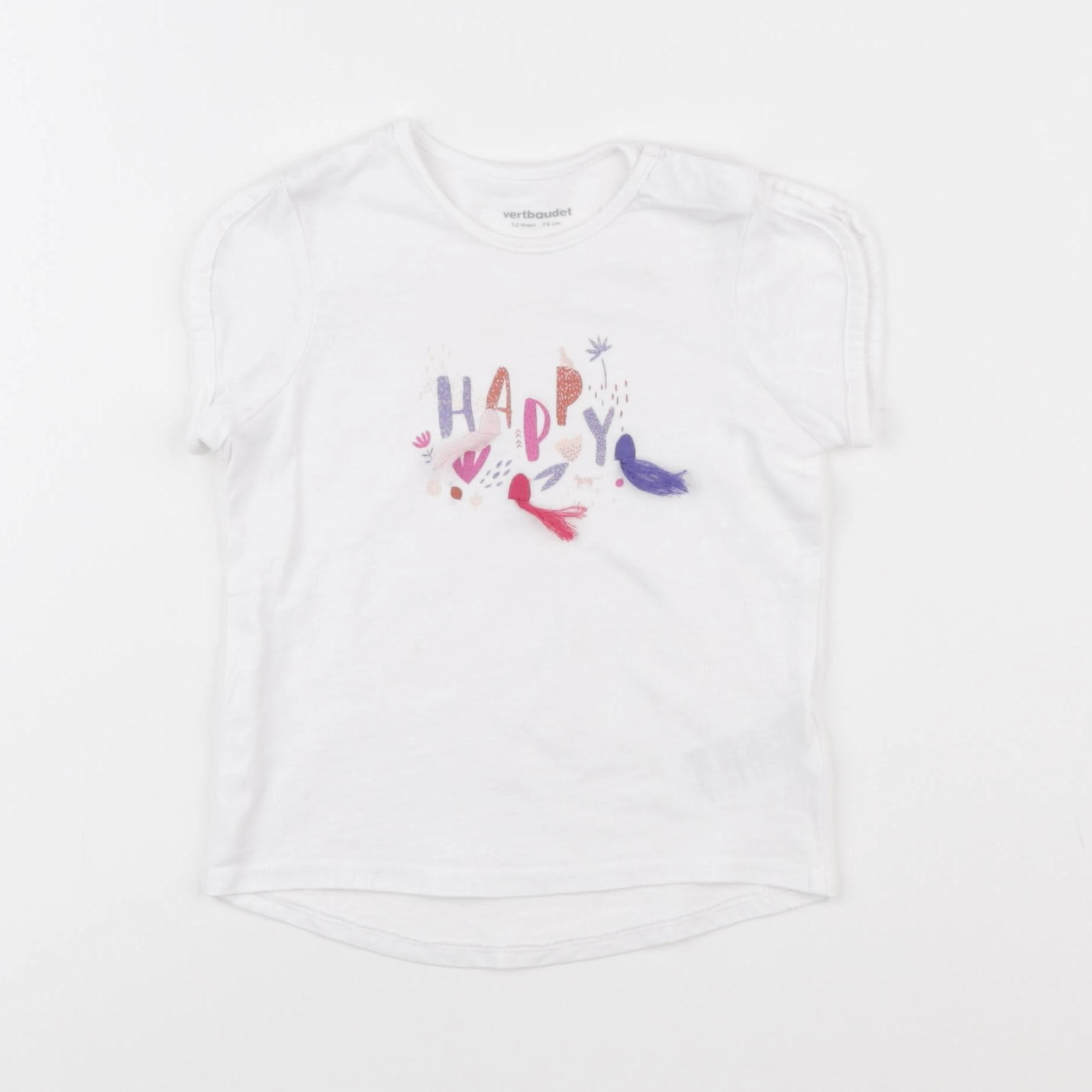 Vertbaudet - tee-shirt multicolore - 12 mois