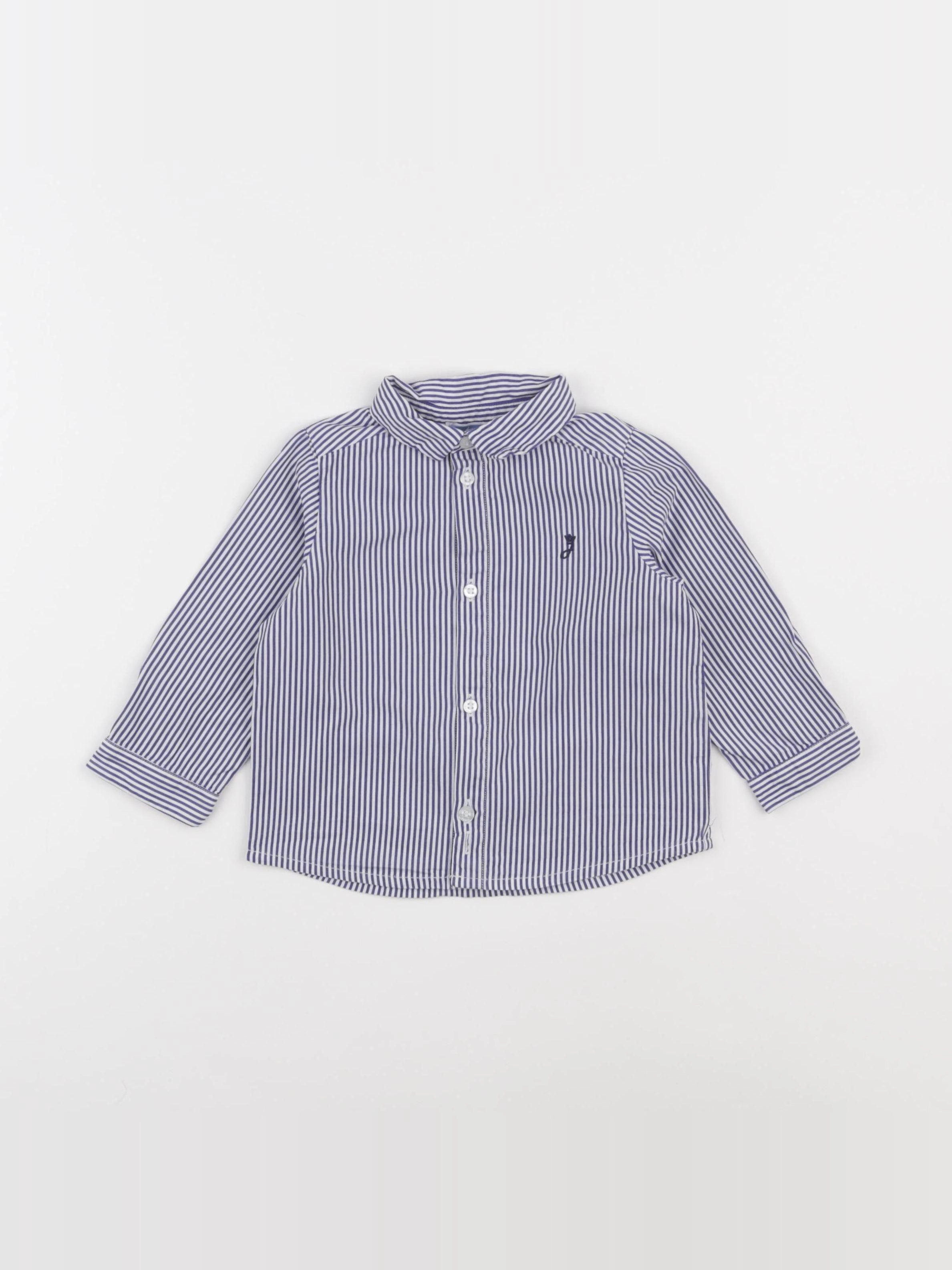 Jacadi - chemise bleu - 12 mois