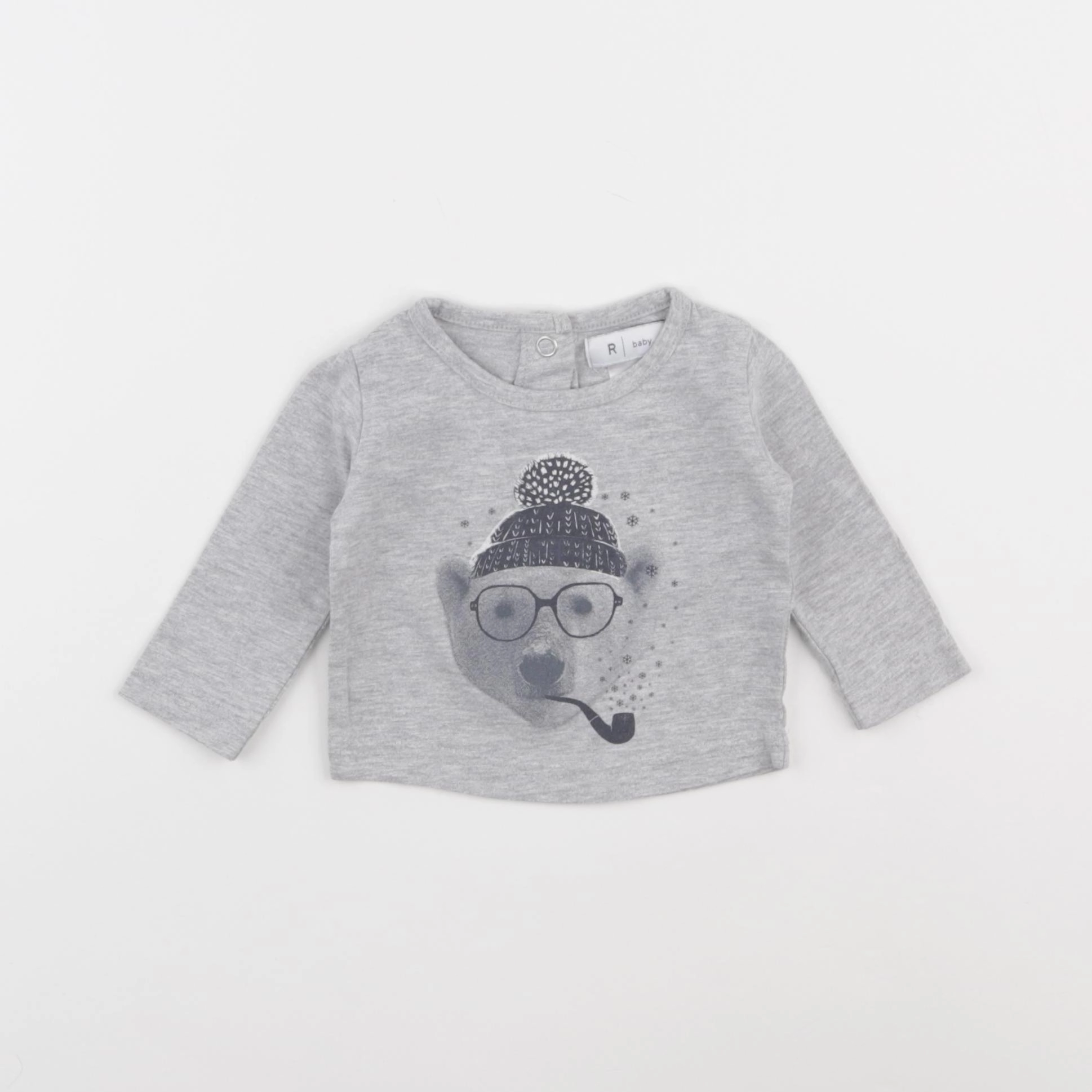 La Redoute - tee-shirt gris - 1 mois