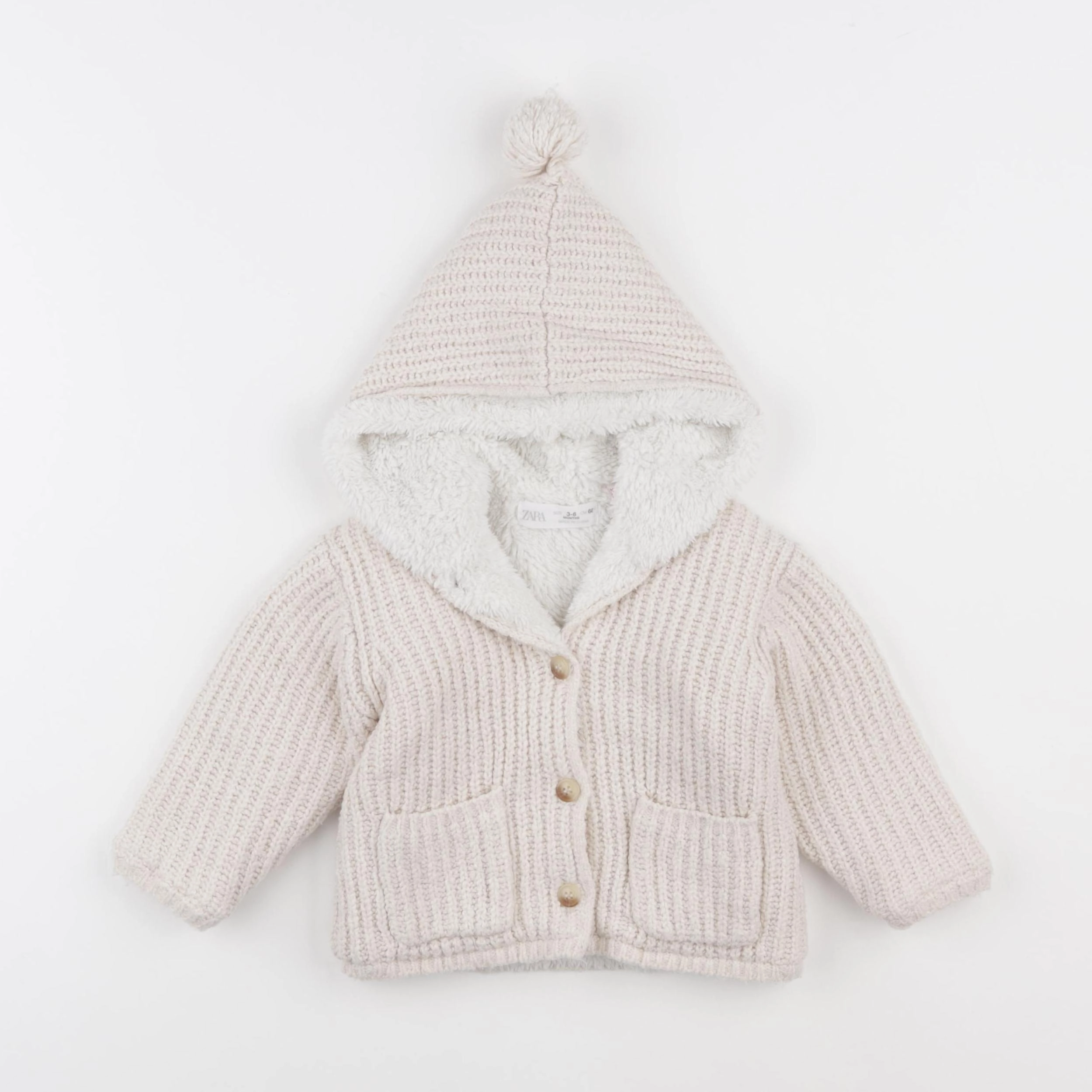 Zara - gilet blanc - 3/6 mois