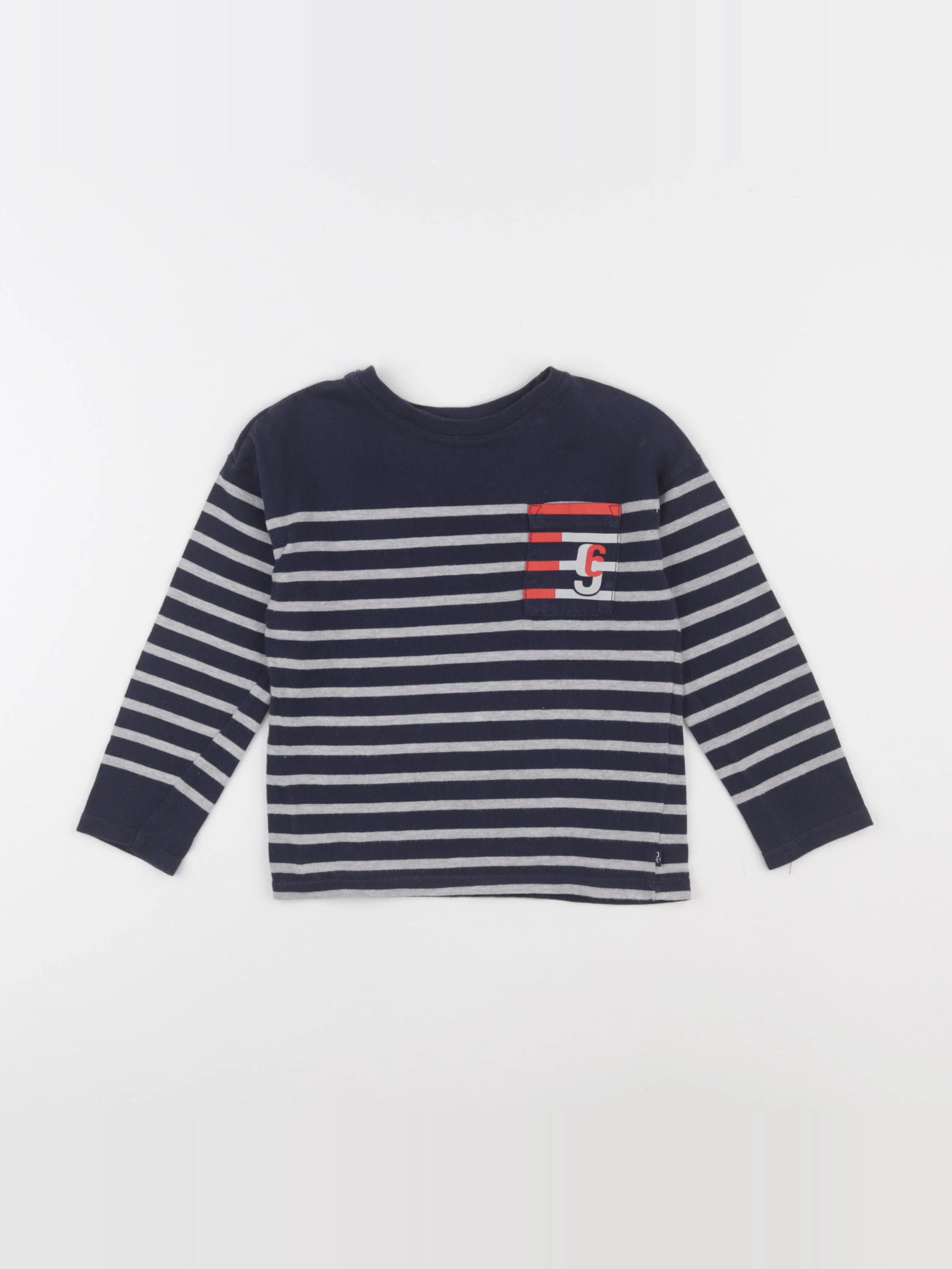 Okaidi - tee-shirt bleu - 4 ans
