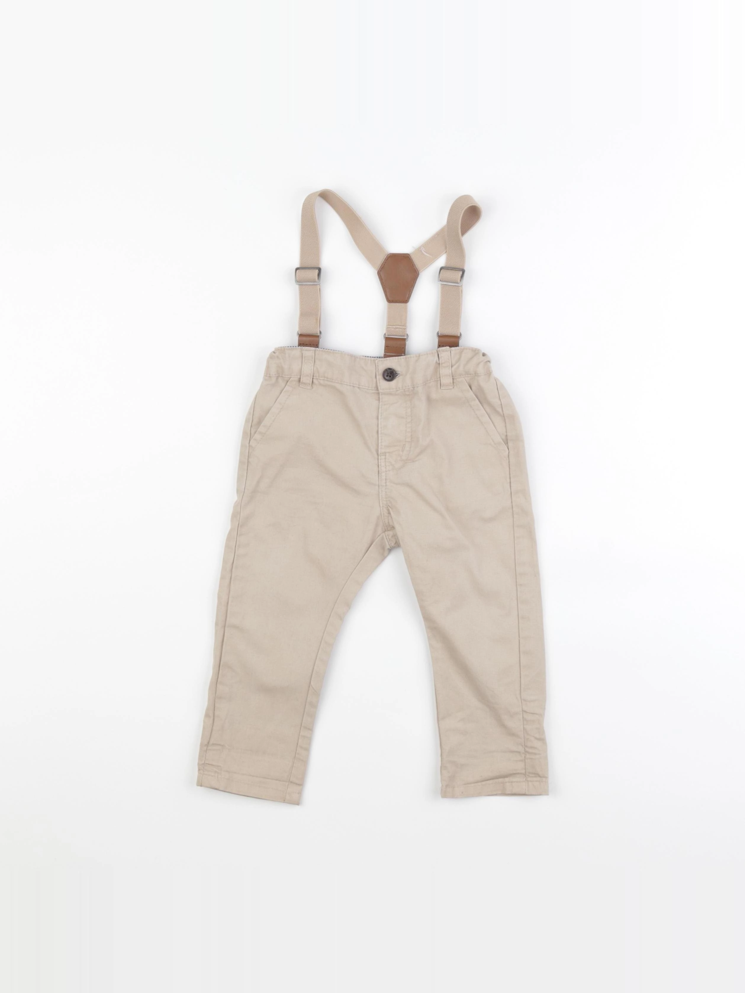 Vertbaudet - pantalon beige - 12 mois
