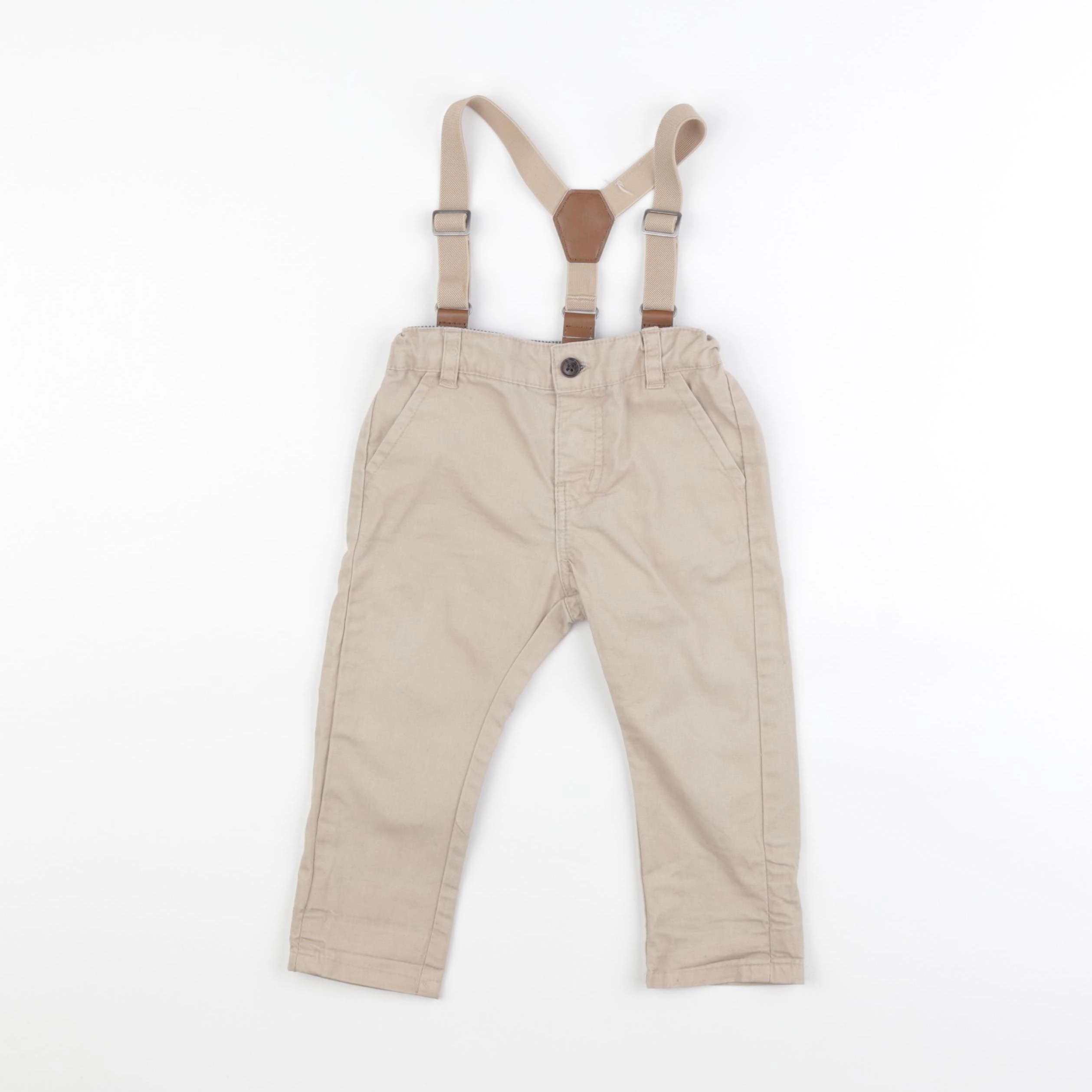 Vertbaudet - pantalon beige - 12 mois