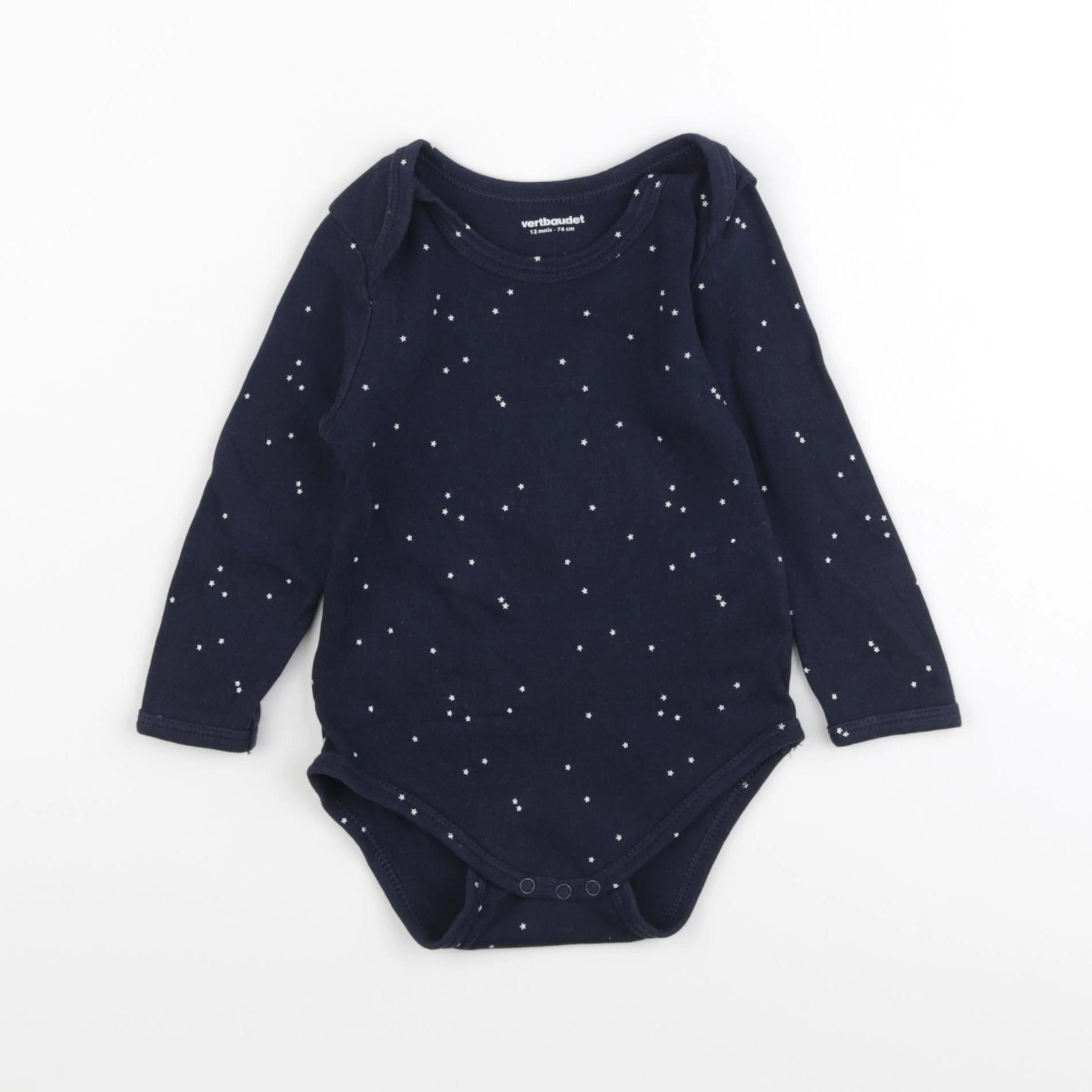 Vertbaudet - body bleu - 12 mois