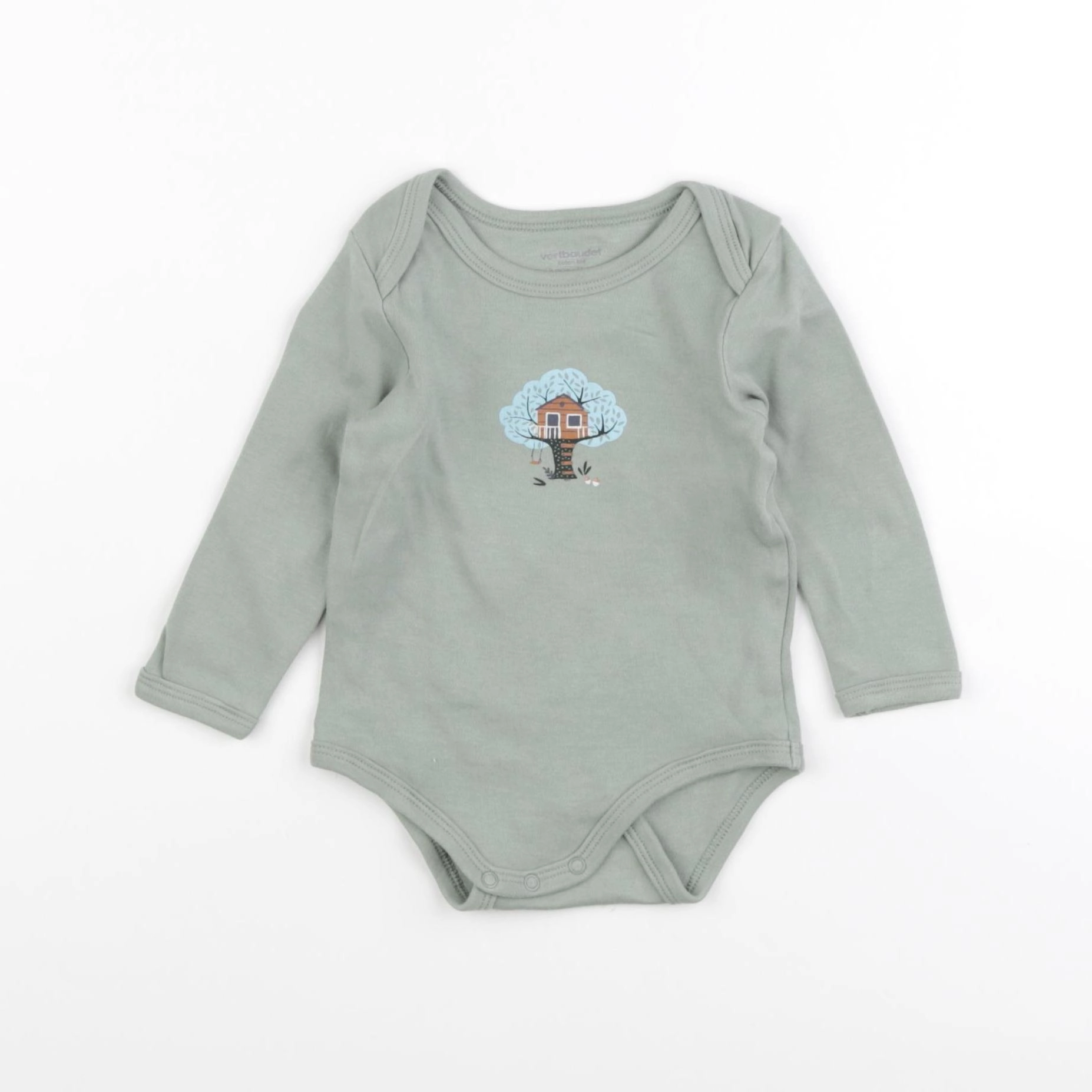 Vertbaudet - body vert - 9 mois