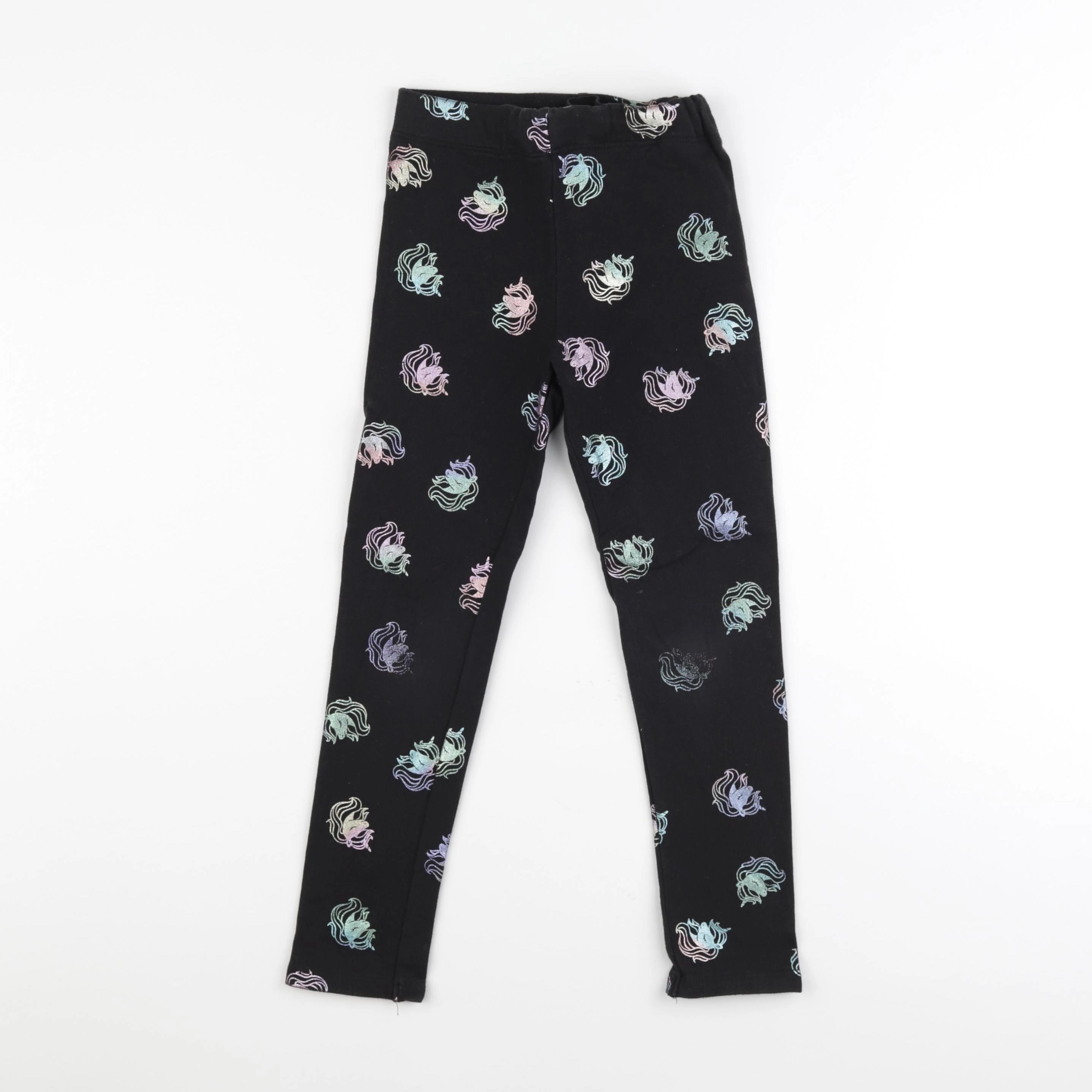 H&M - legging noir - 6/7 ans