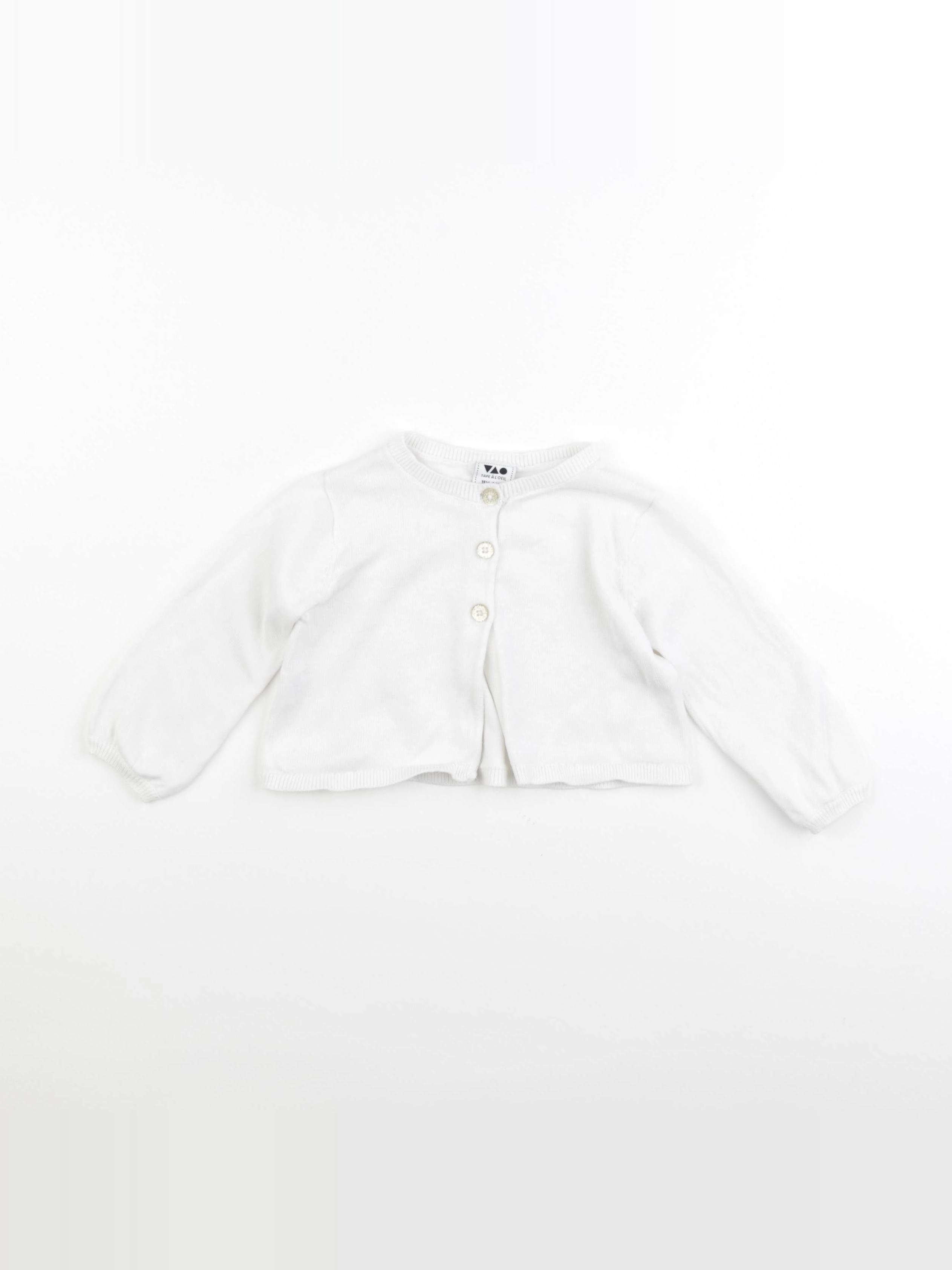 Tape à l'oeil - gilet blanc - 18 mois