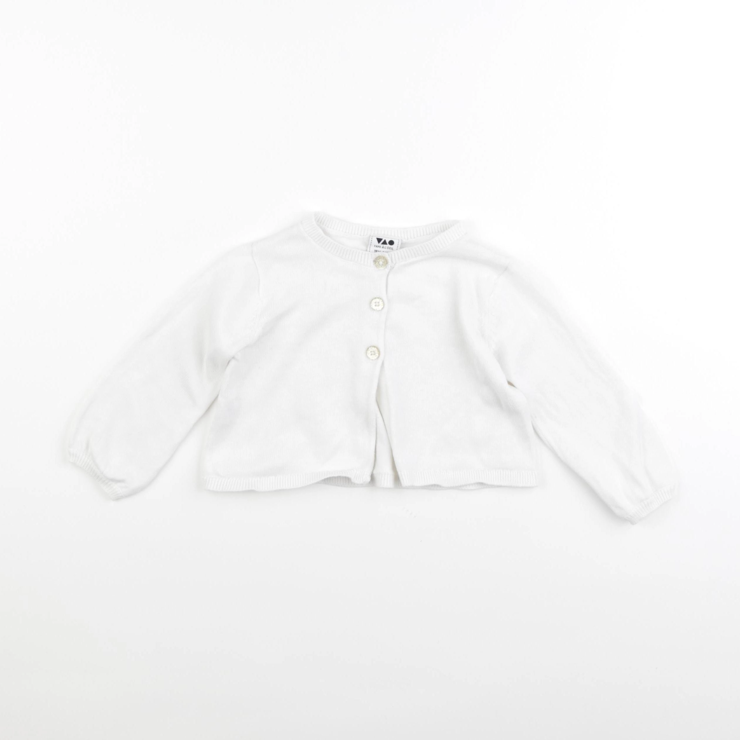 Tape à l'oeil - gilet blanc - 18 mois