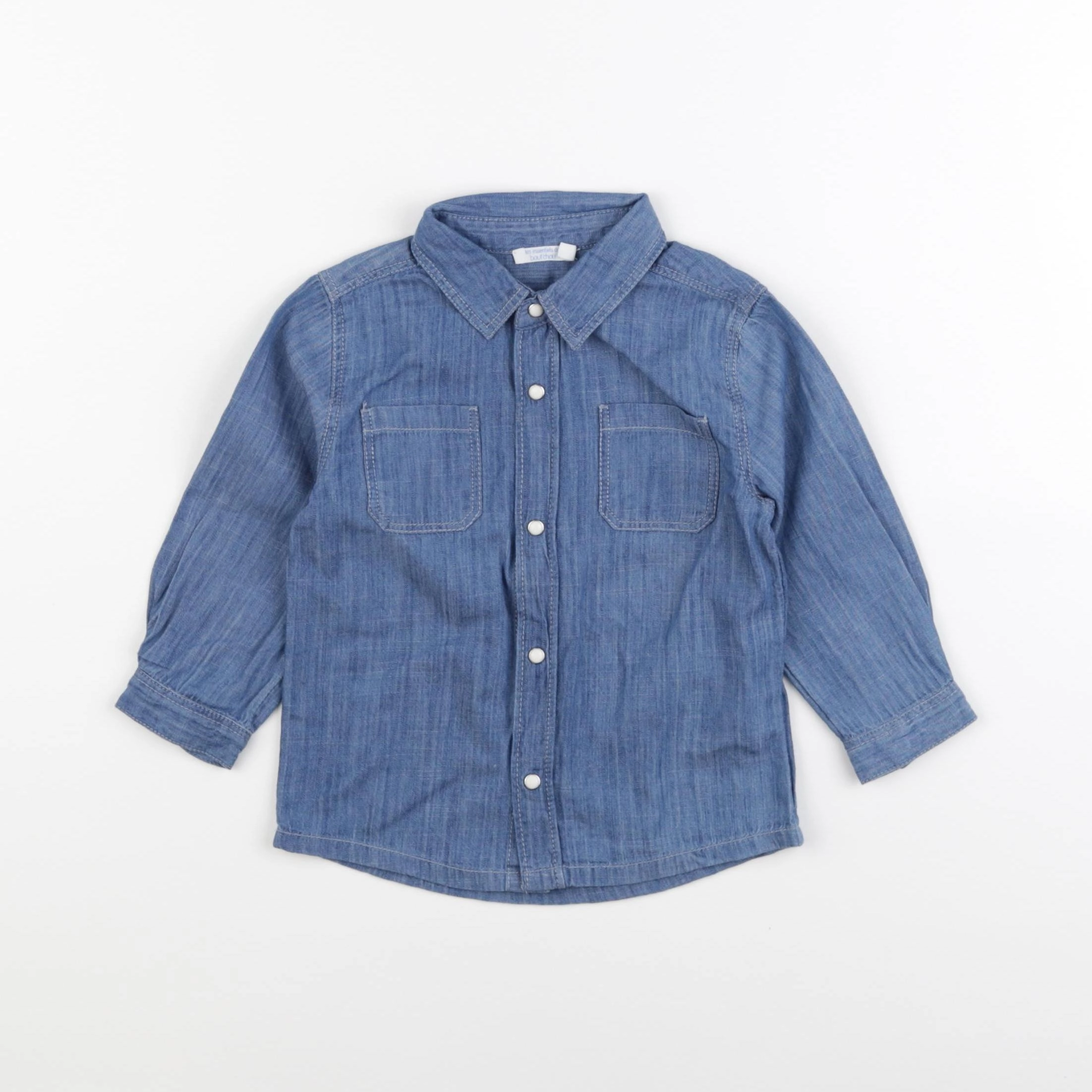 Boutchou - chemise bleu - 18 mois