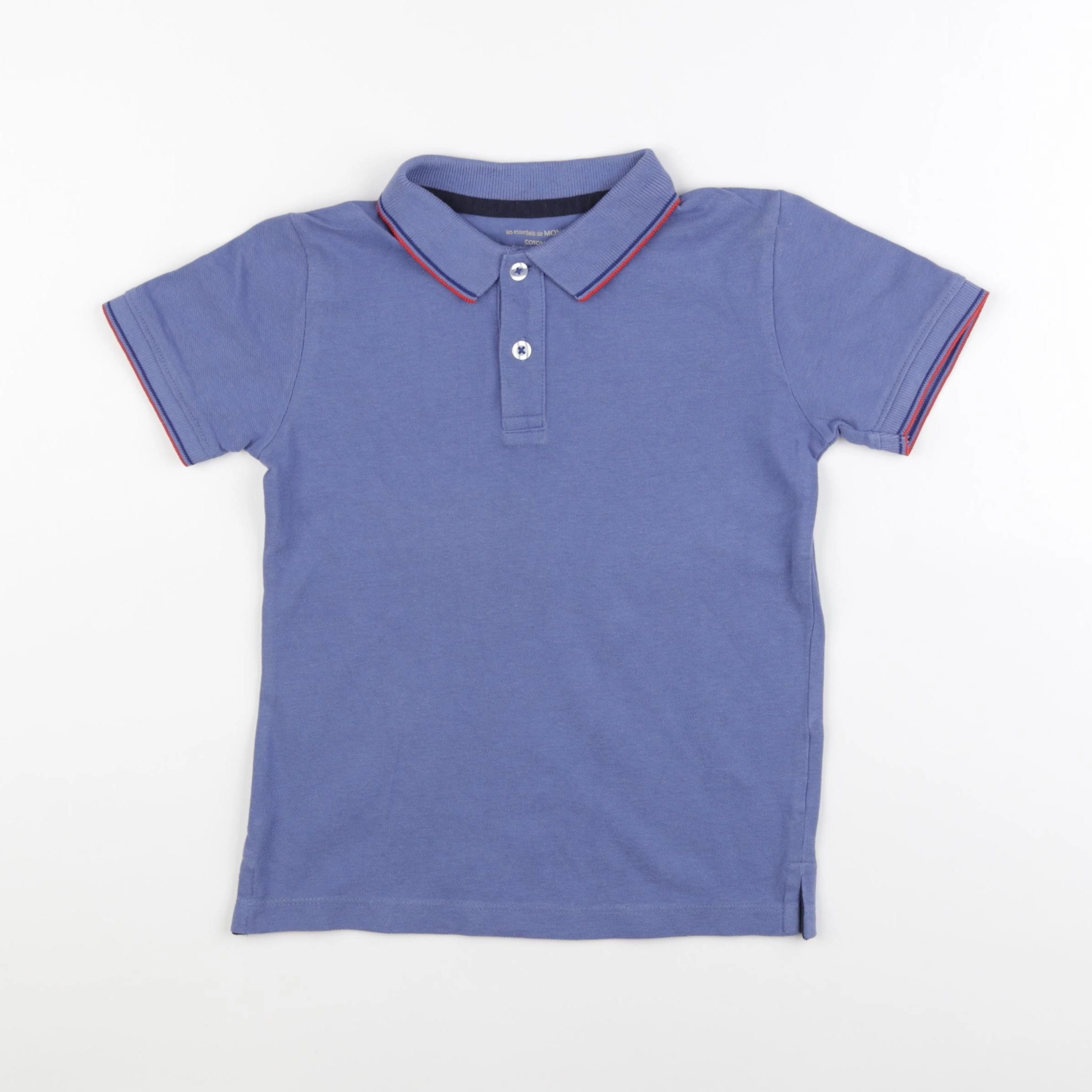 Monoprix - polo bleu - 6 ans