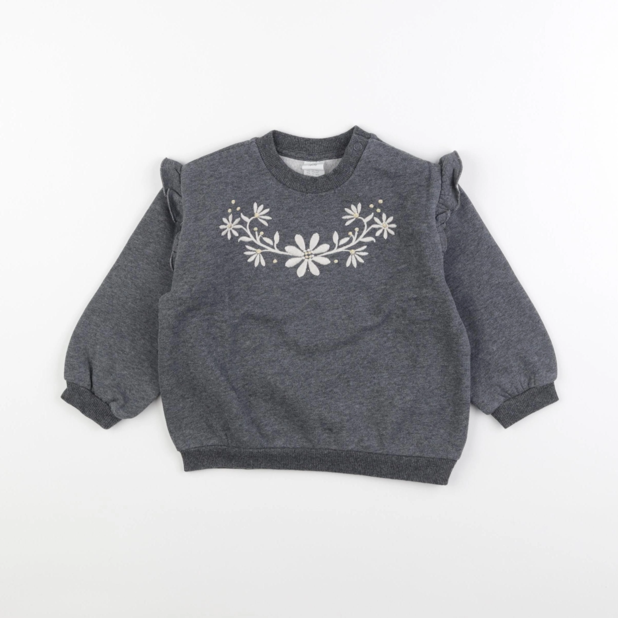 H&M - sweat gris - 12 mois