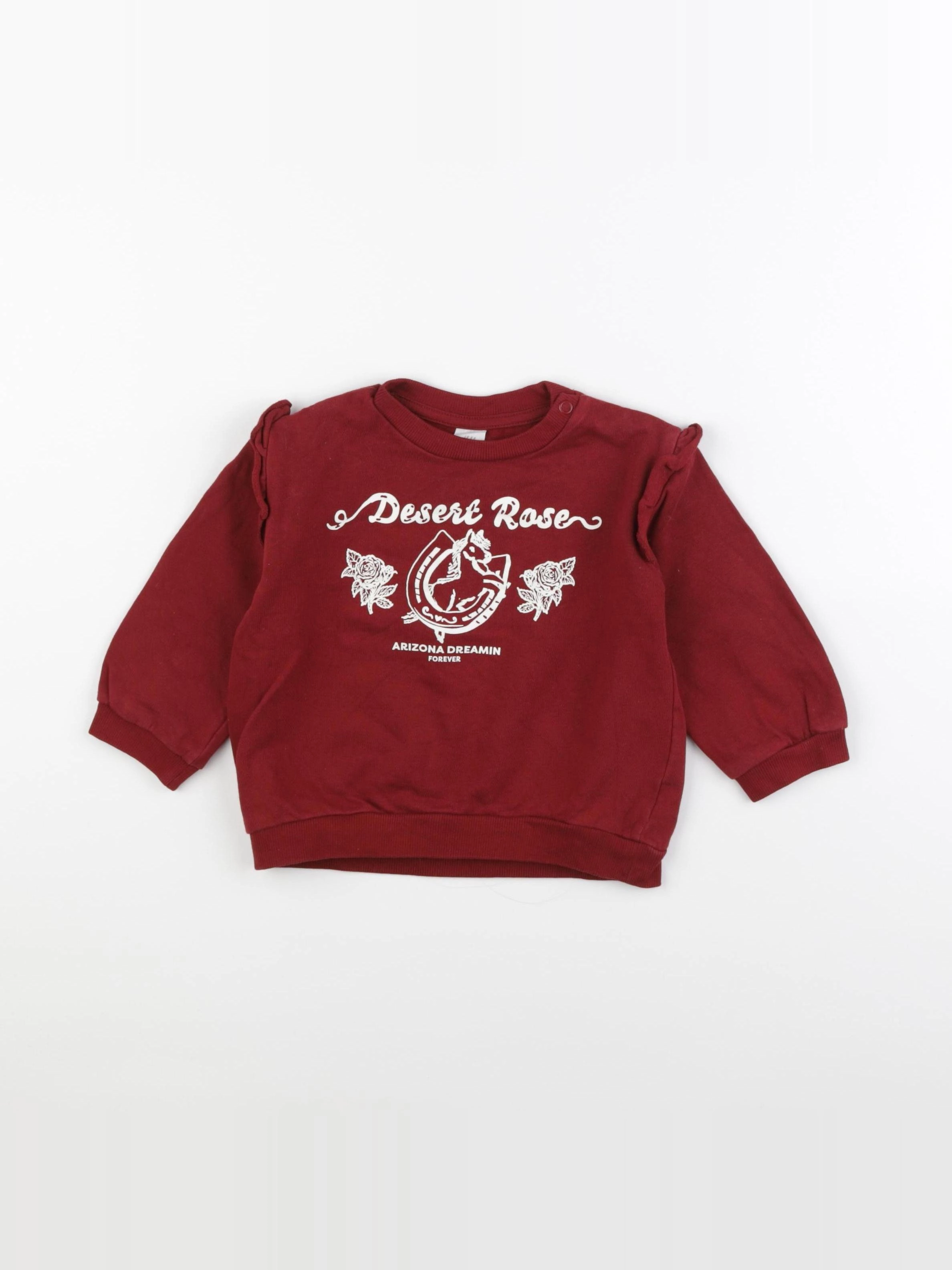 H&M - sweat rouge - 12/18 mois