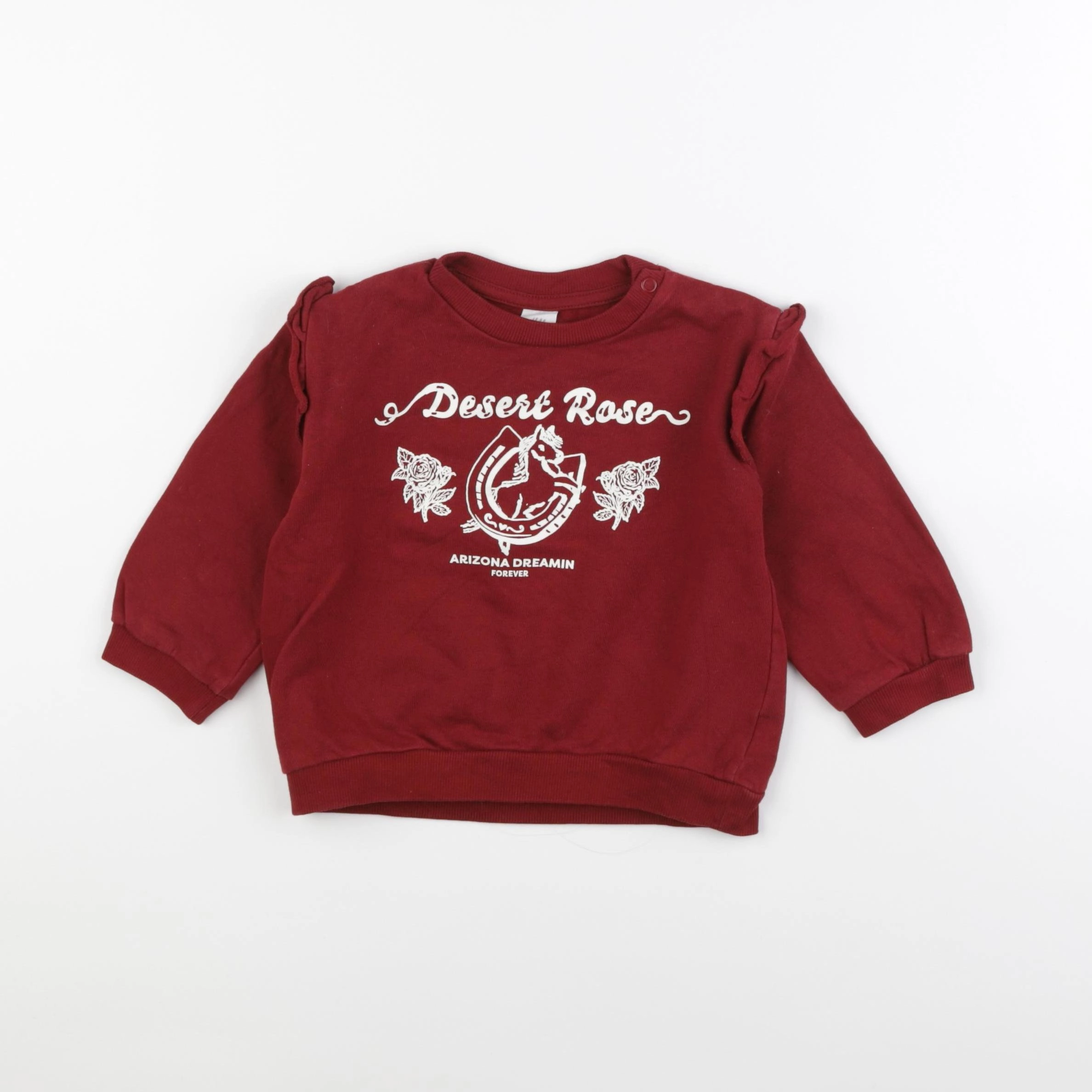 H&M - sweat rouge - 12/18 mois