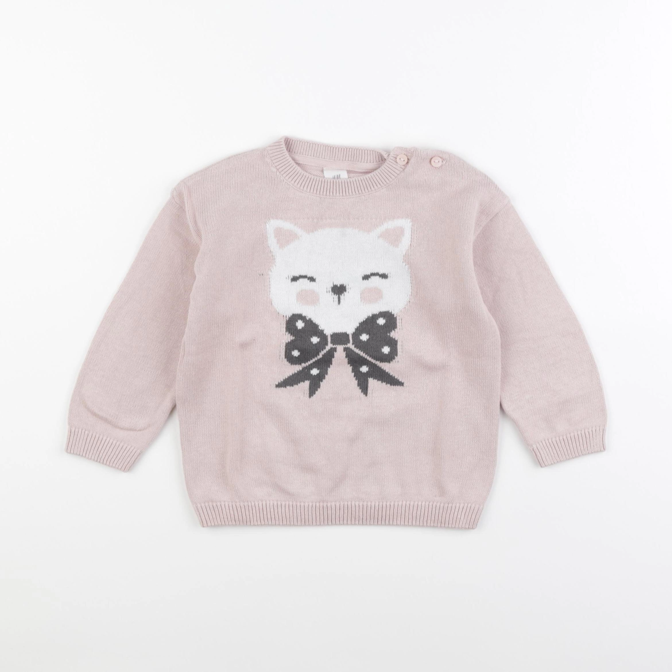 H&M - pull rose - 12/18 mois