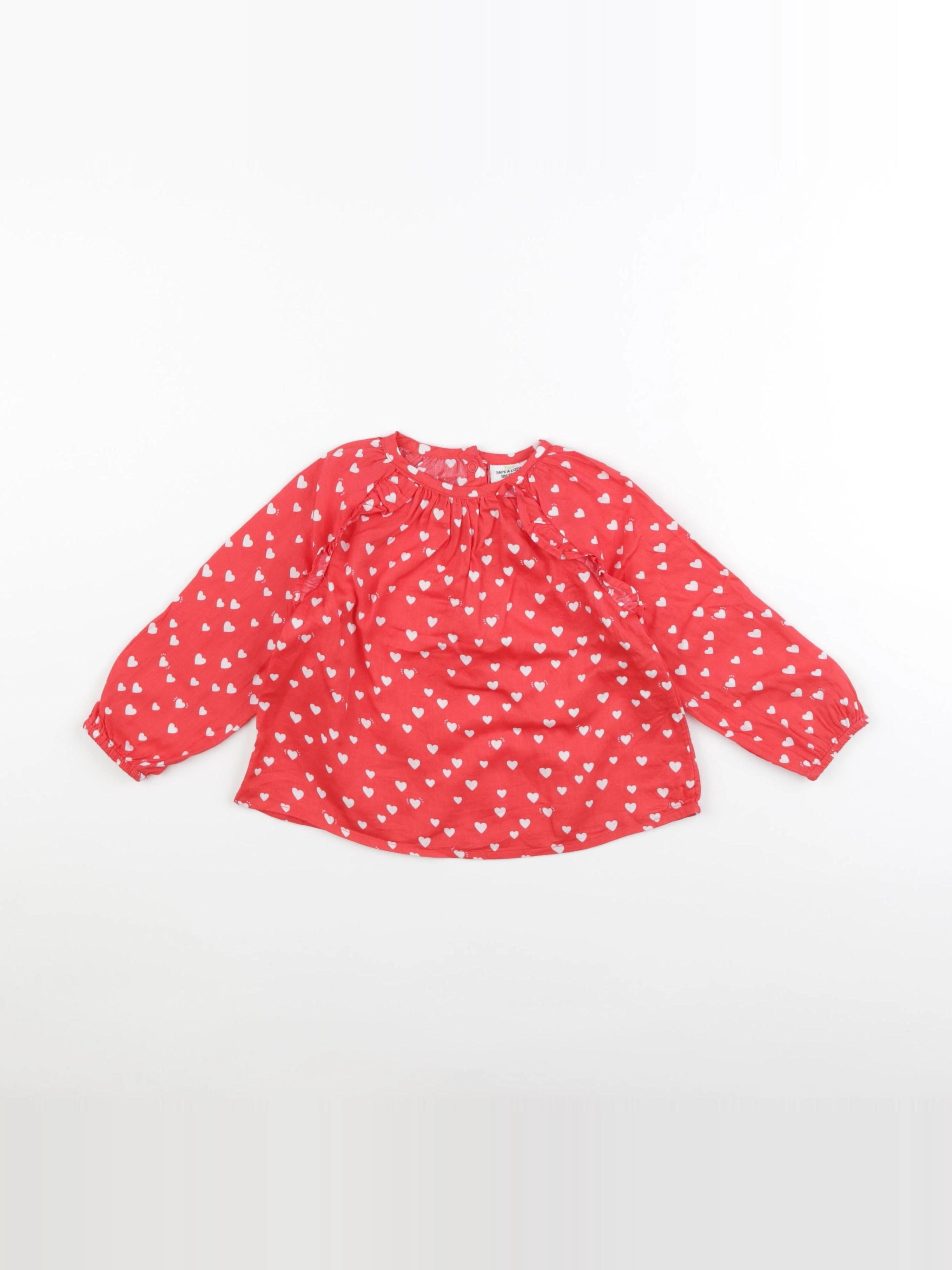 Tape à l'oeil - blouse rouge - 18 mois