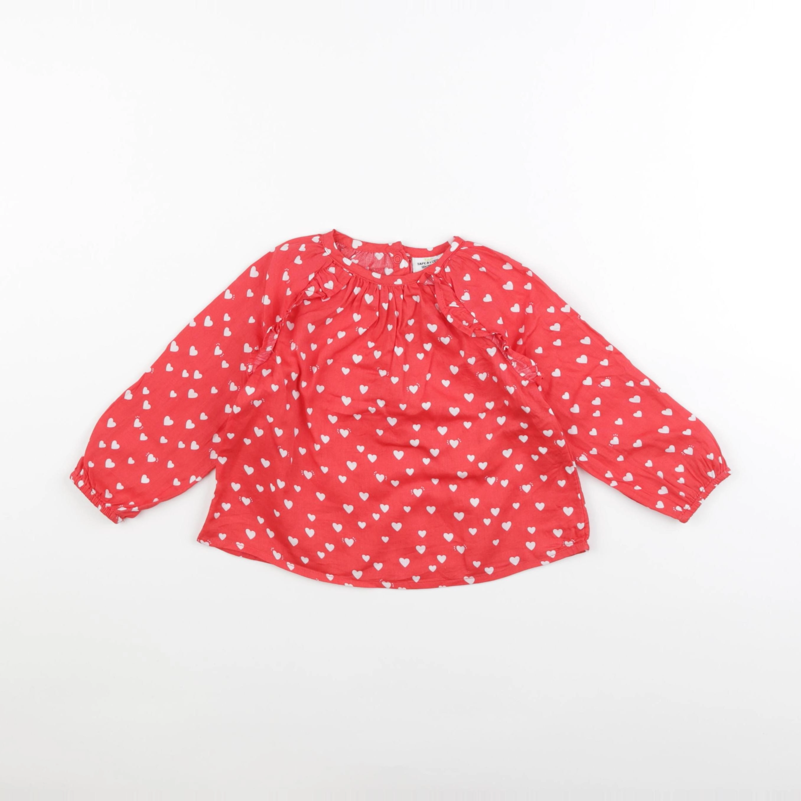Tape à l'oeil - blouse rouge - 18 mois