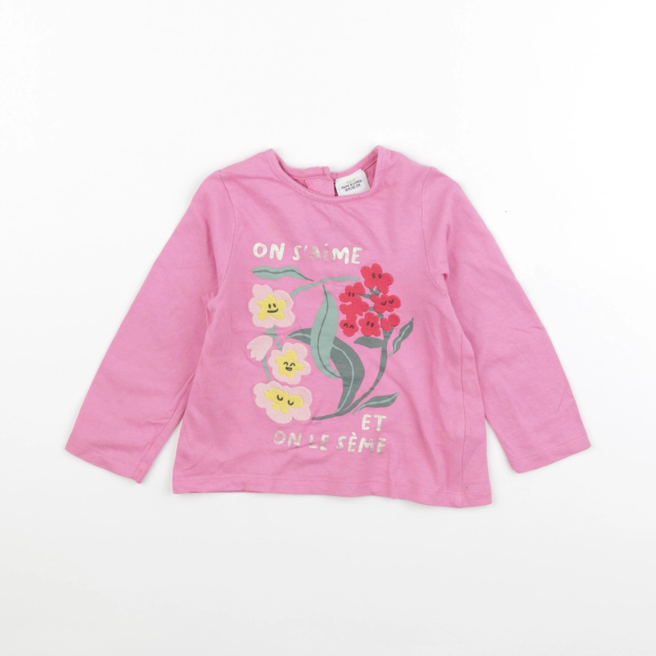 Tape à l'oeil - tee-shirt rose - 18 mois