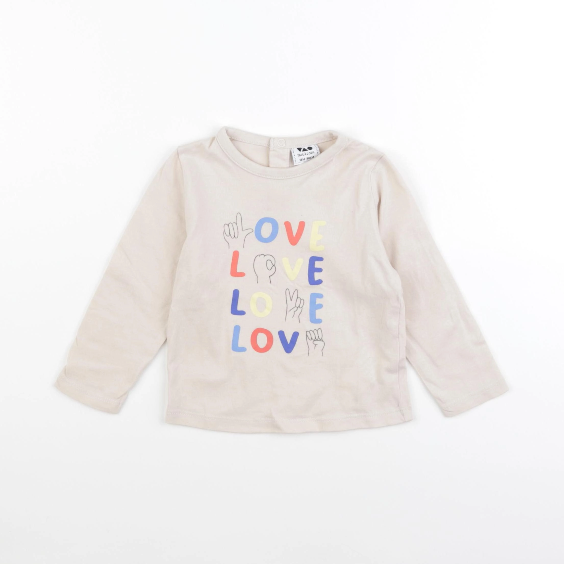 Tape à l'oeil - tee-shirt beige - 18 mois