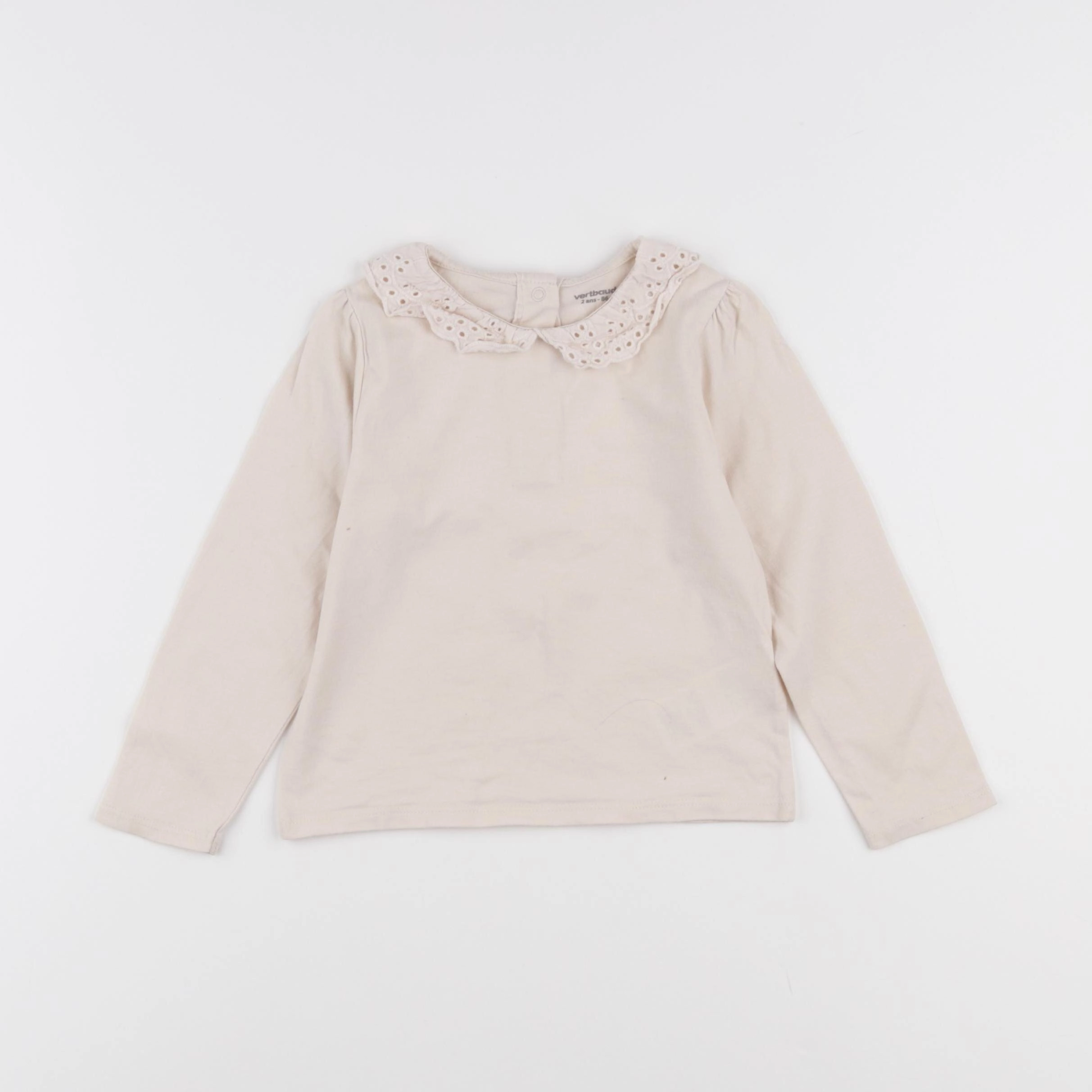 Vertbaudet - tee-shirt beige - 2 ans