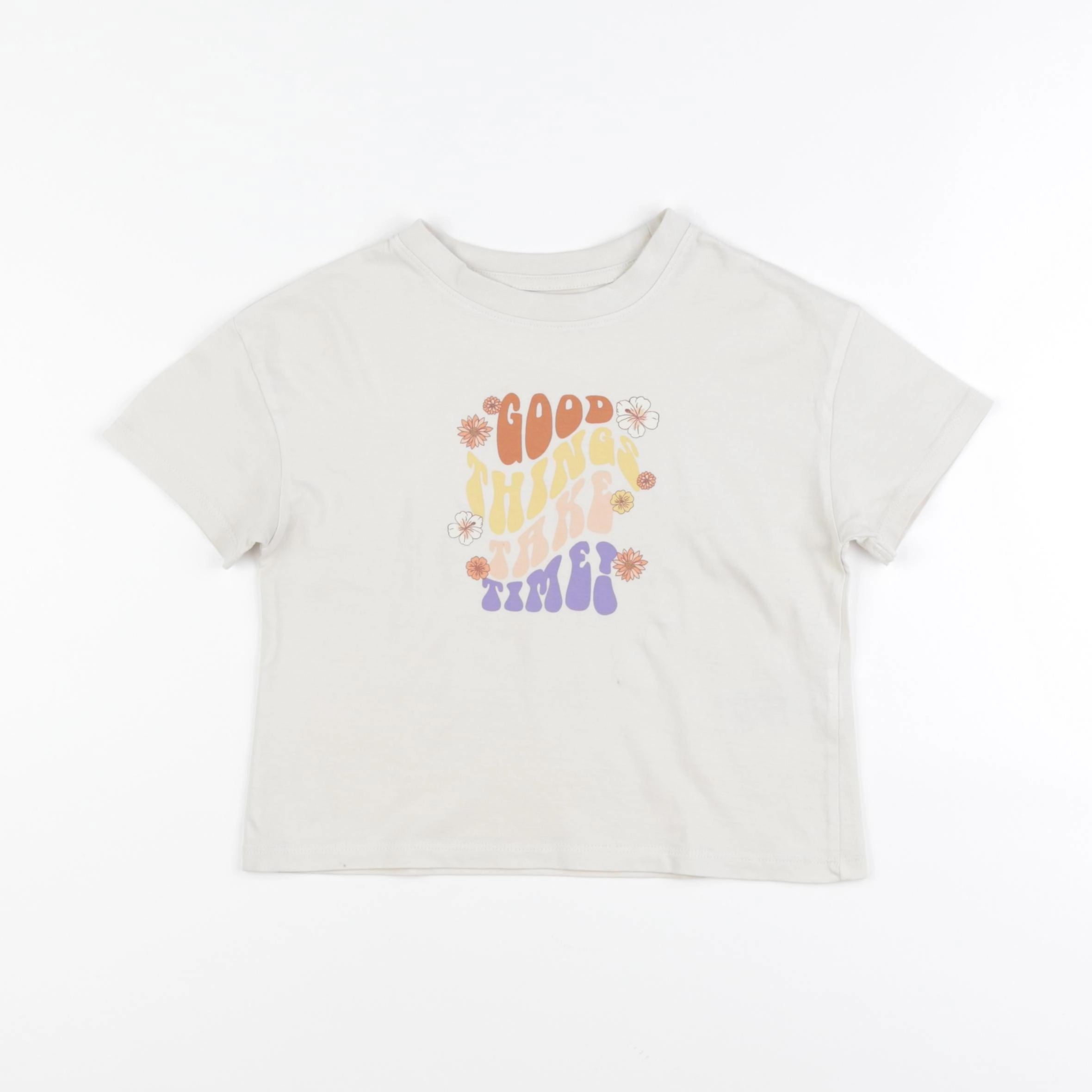 Vertbaudet - tee-shirt beige - 5 ans