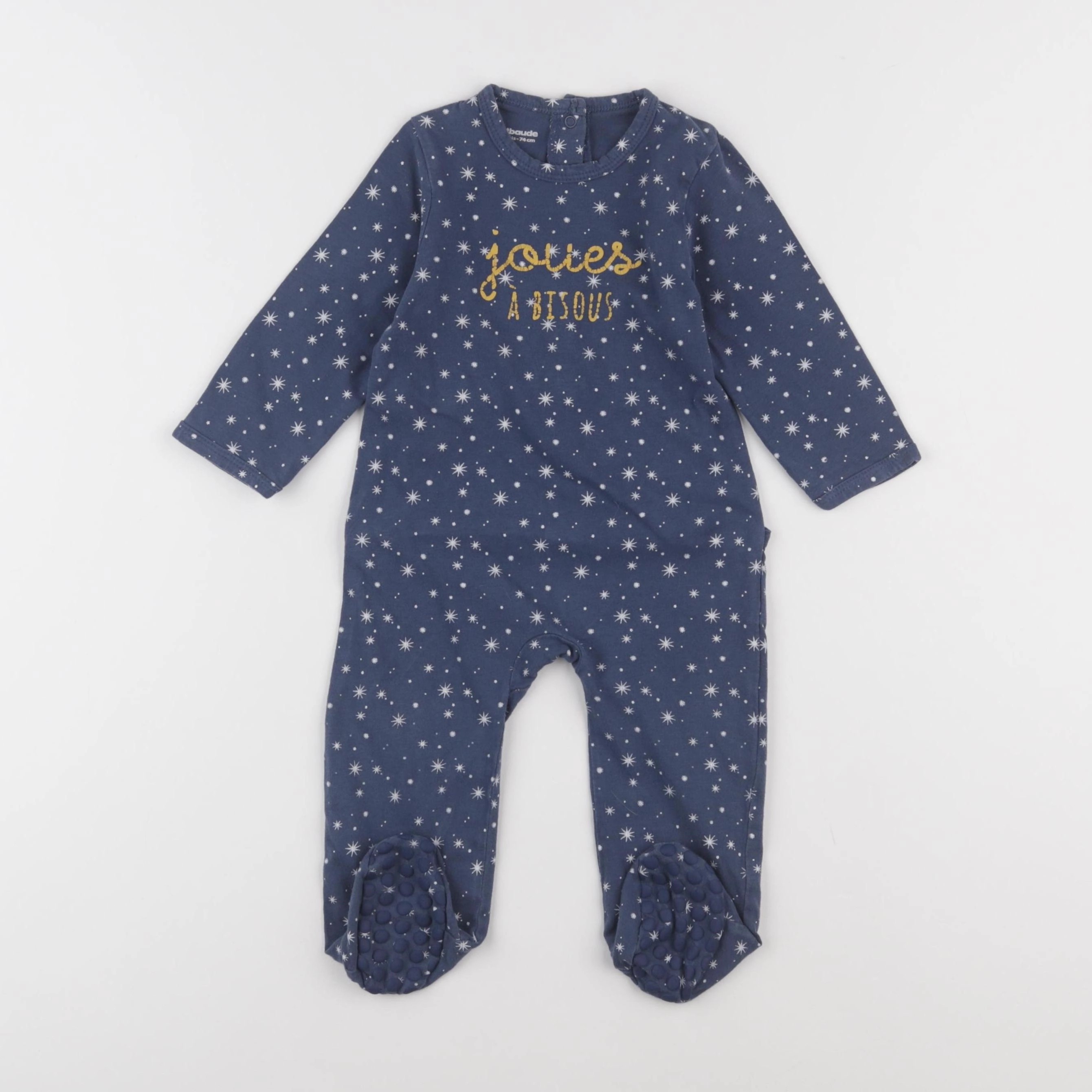 Vertbaudet - pyjama coton bleu - 12 mois