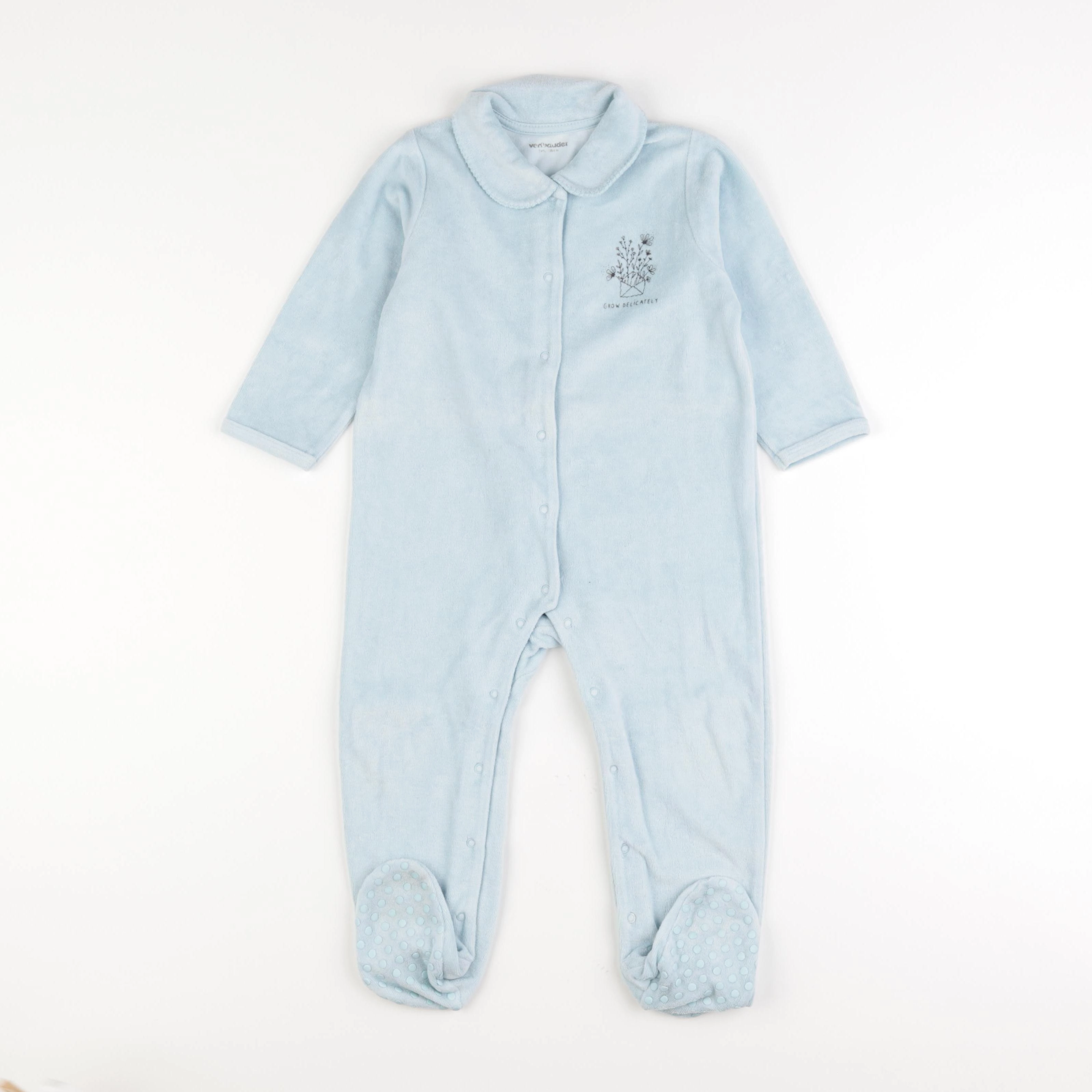 Vertbaudet - pyjama velours bleu - 2 ans