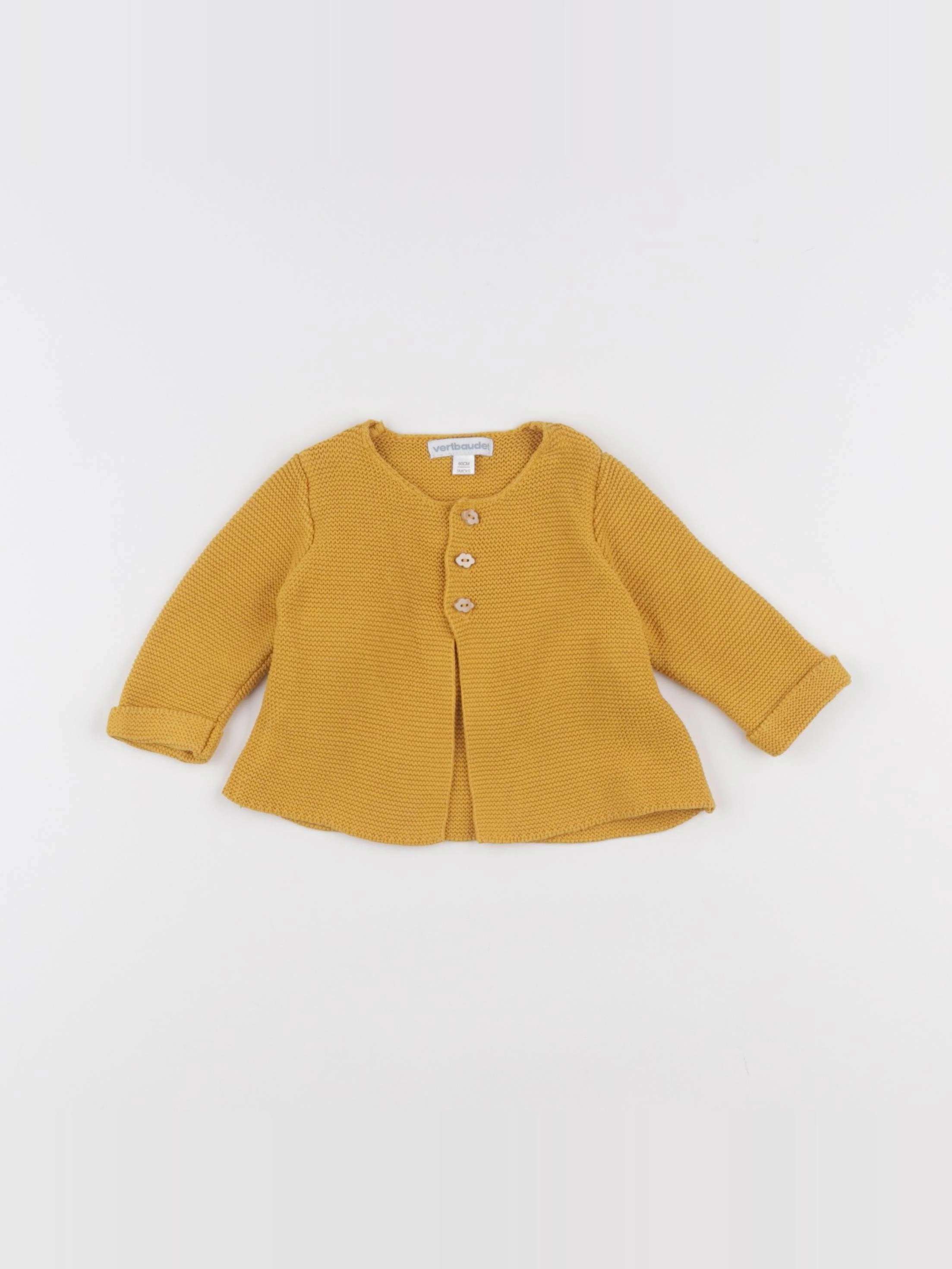 Vertbaudet - gilet jaune - 3 mois