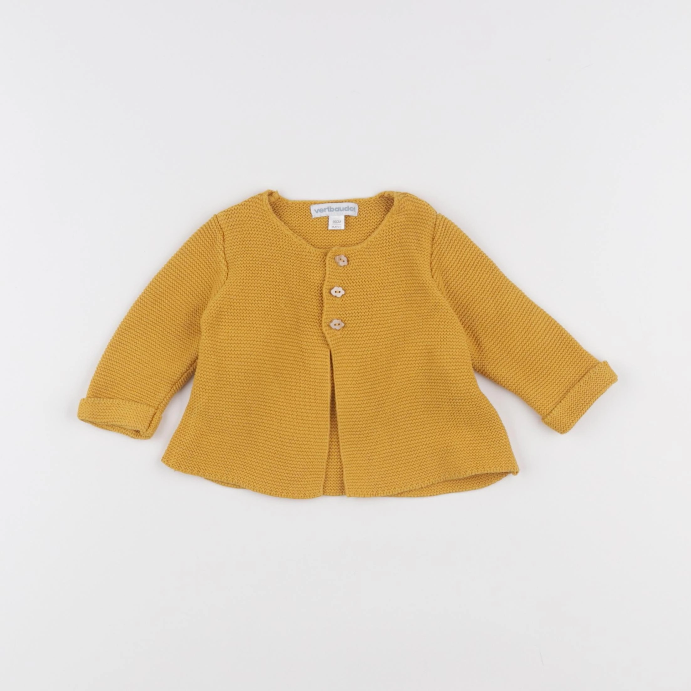 Vertbaudet - gilet jaune - 3 mois