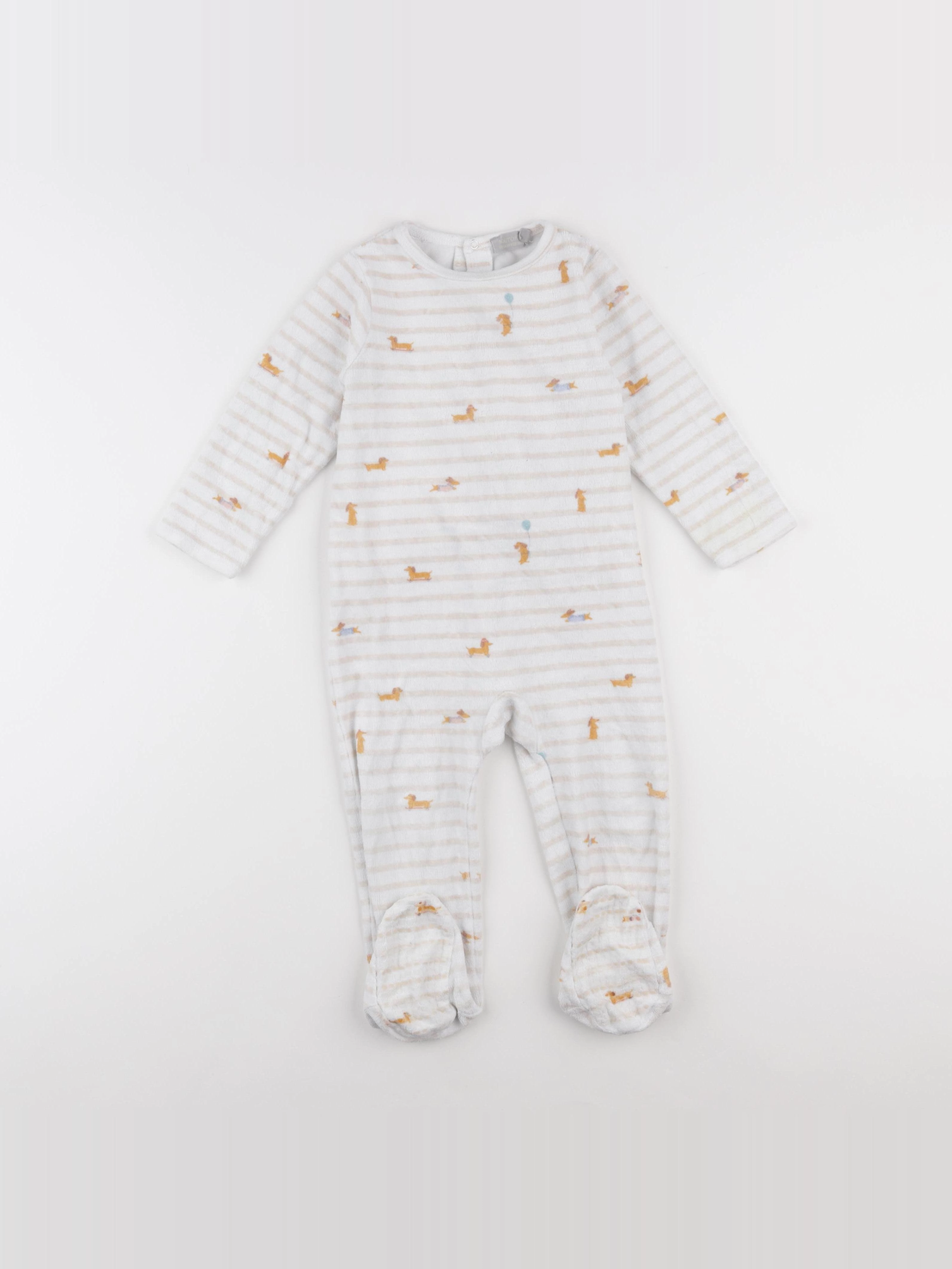Boutchou - pyjama velours beige - 24 mois