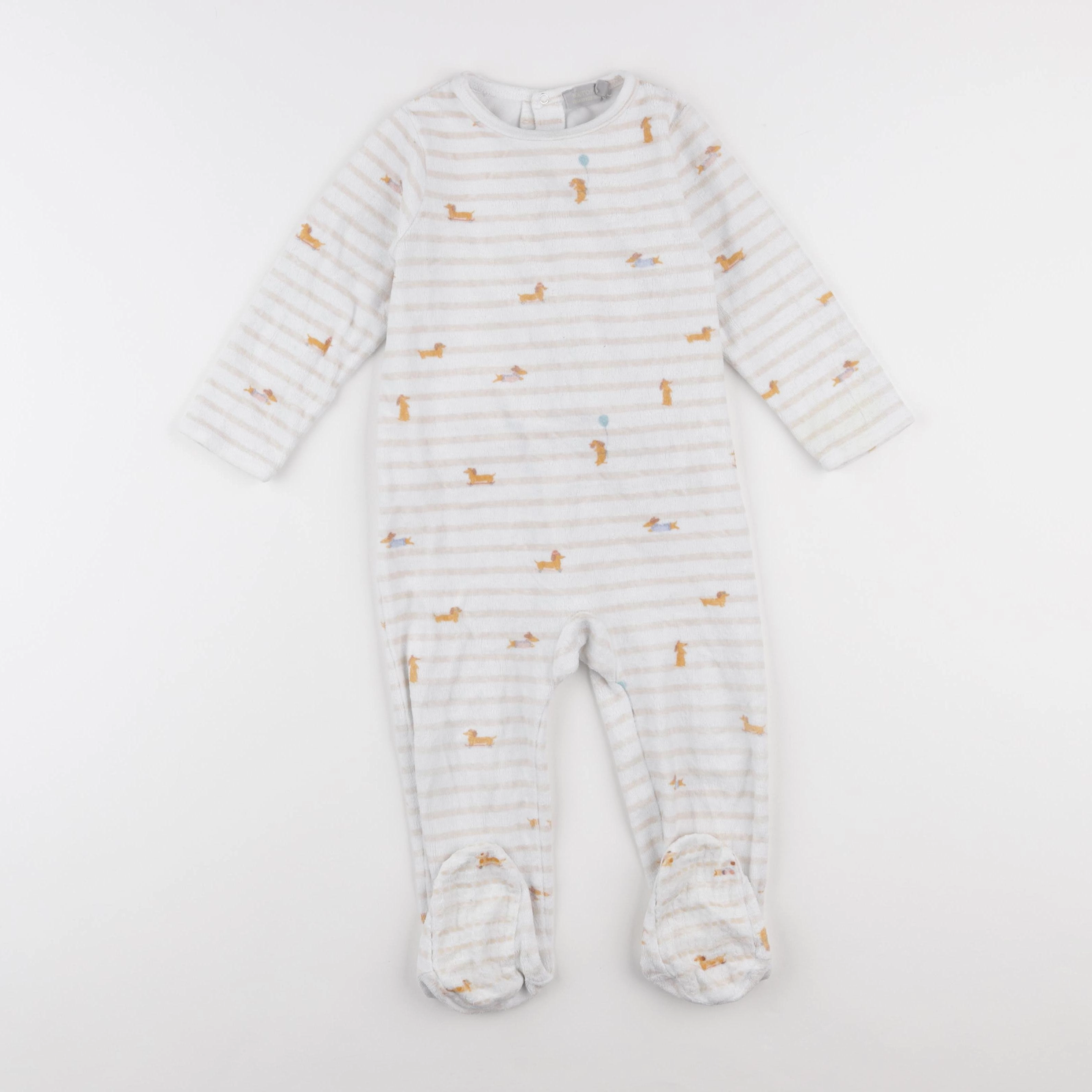 Boutchou - pyjama velours beige - 24 mois